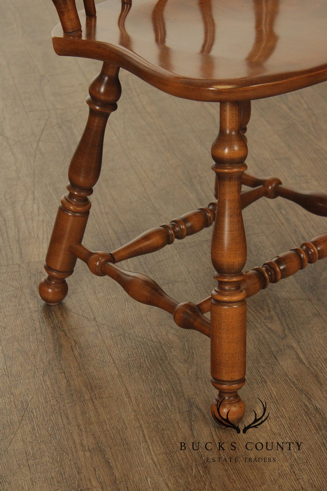 Ethan Allen Heirloom Nutmeg Maple Colonial Spindle Back Side Chair