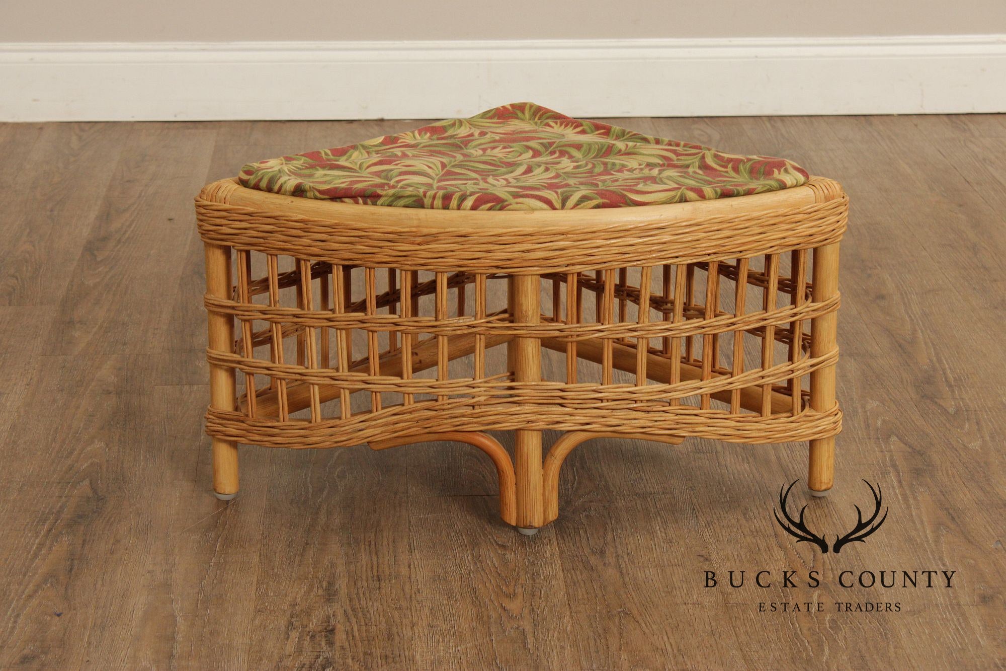 Braxton Culler Raffles Collection Rattan Coffee Table with Stools