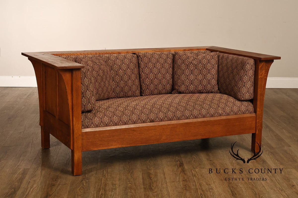 Stickley Mission Collection Oak Prairie Loveseat