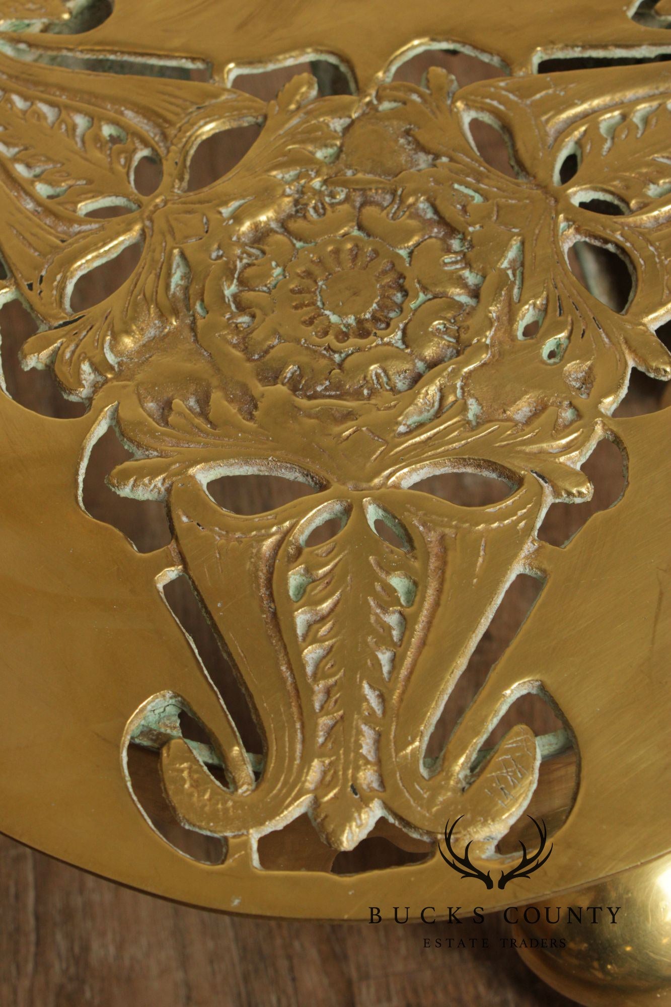 Vintage Brass Kettle Stand