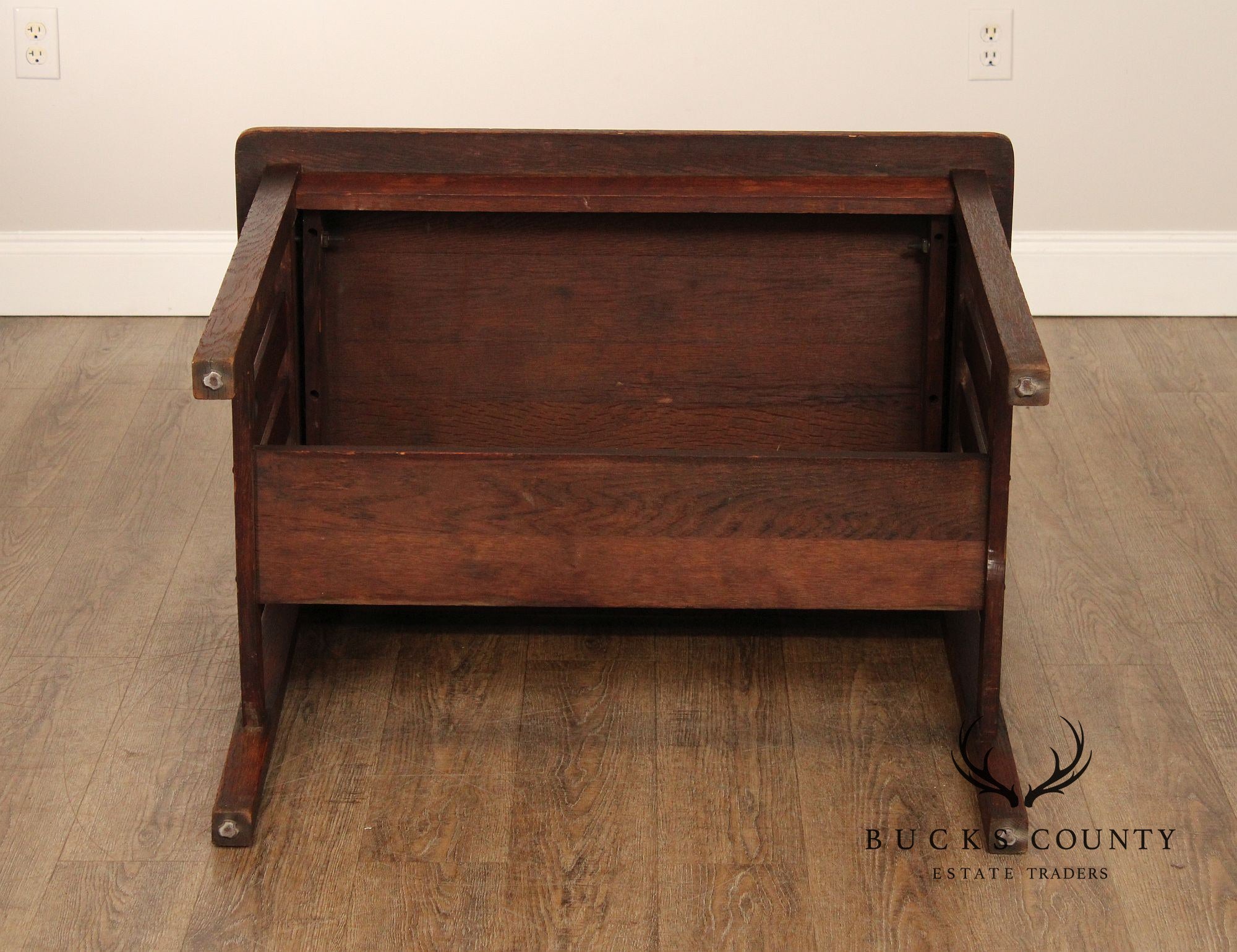 Antique Arts & Crafts Period Oak Library Table