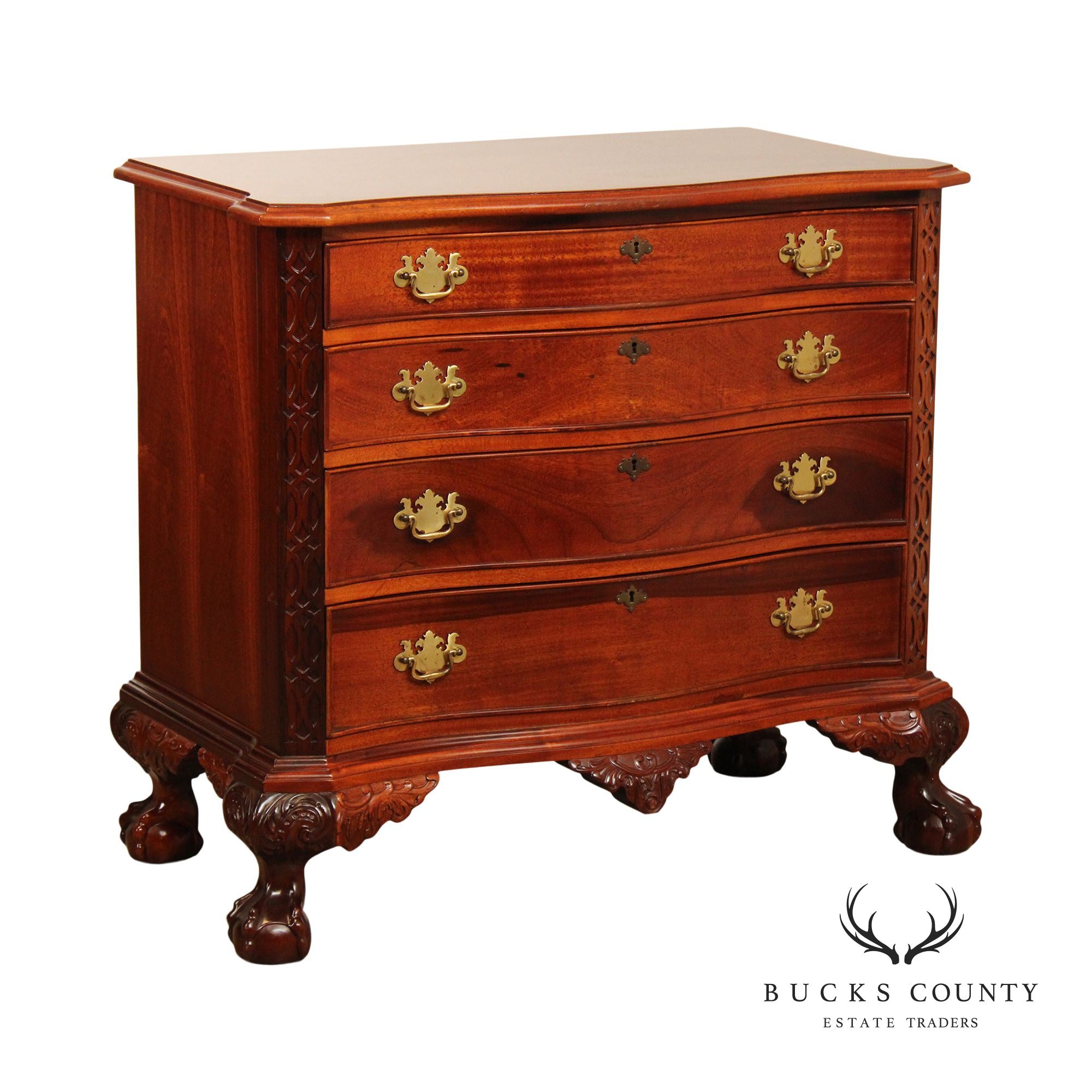 Chippendale Style Mahogany Ball and Claw Foot Chest of Drawers