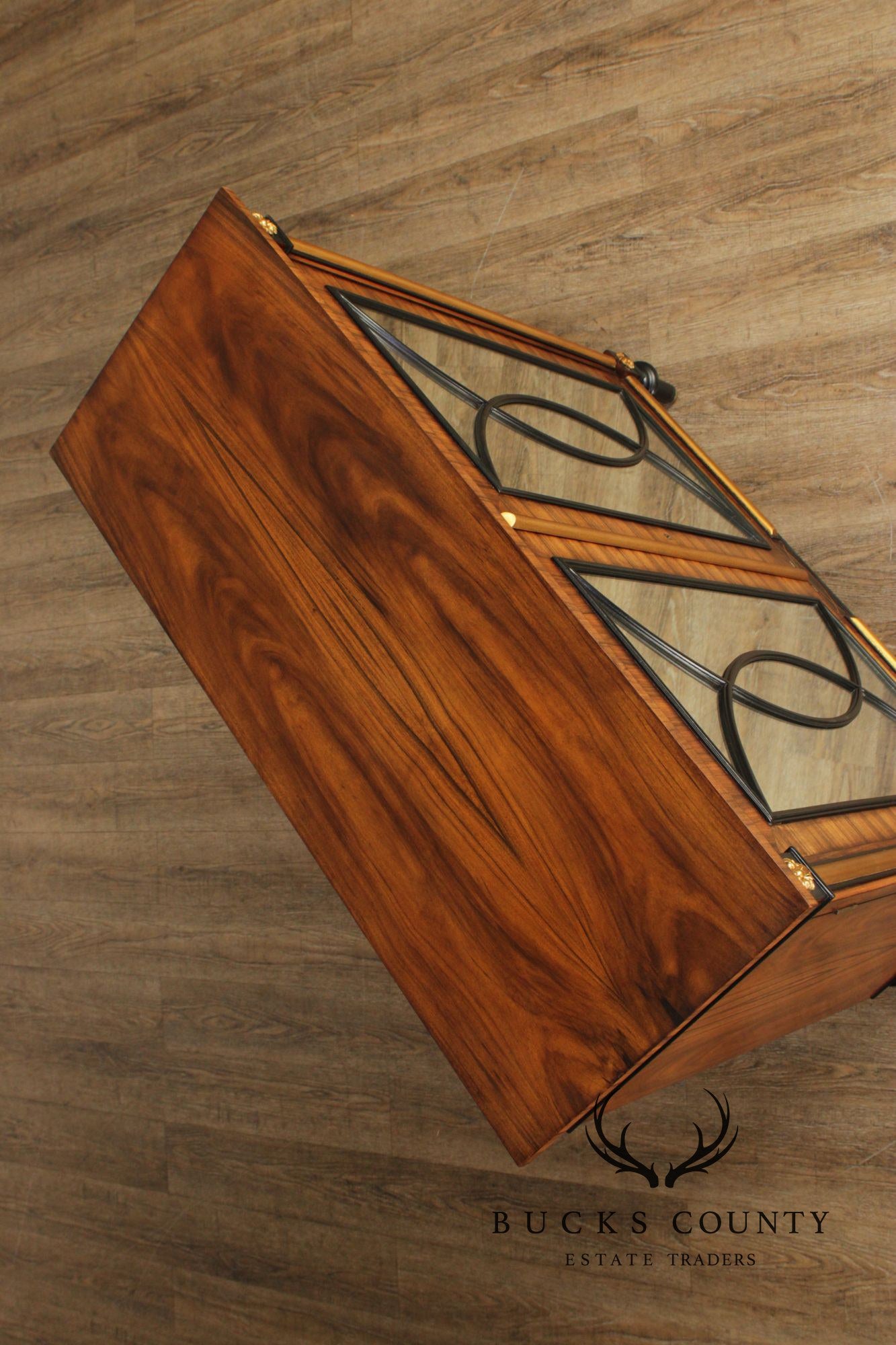 Regency Style Rosewood Mirrored Two Door Cabinet