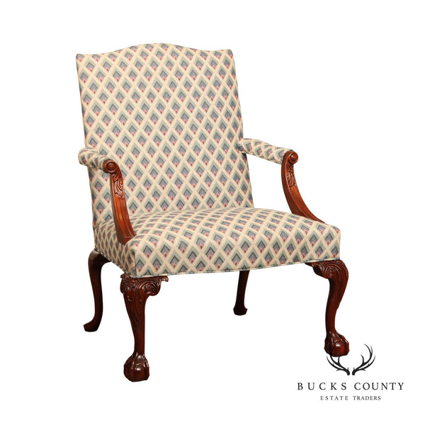 Southwood Chippendale Style Carved Mahogany Armchair