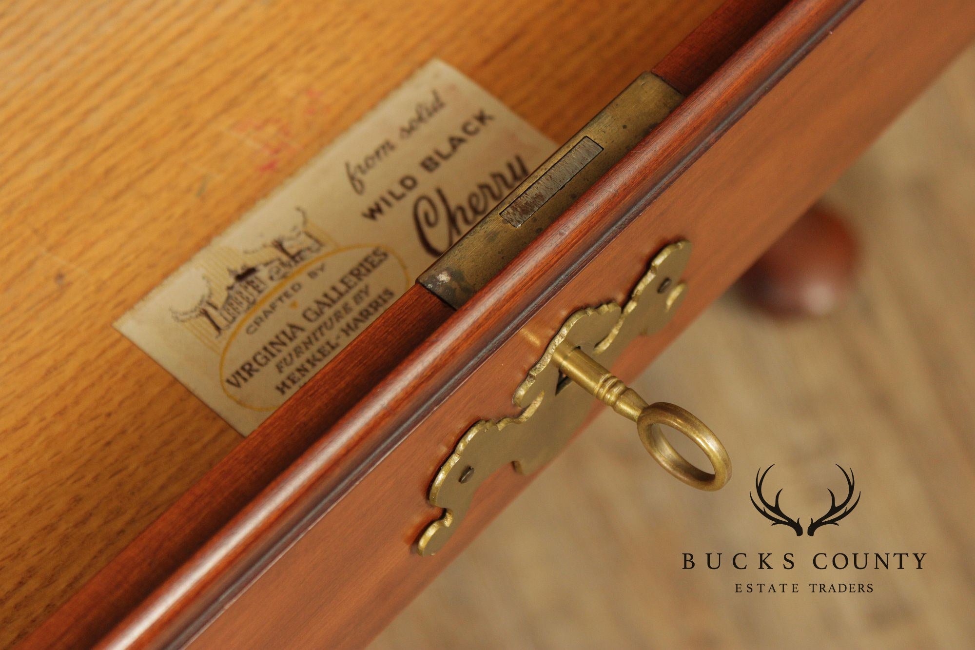 Henkel Harris Solid Wild Black Cherry Queen Anne Lowboy