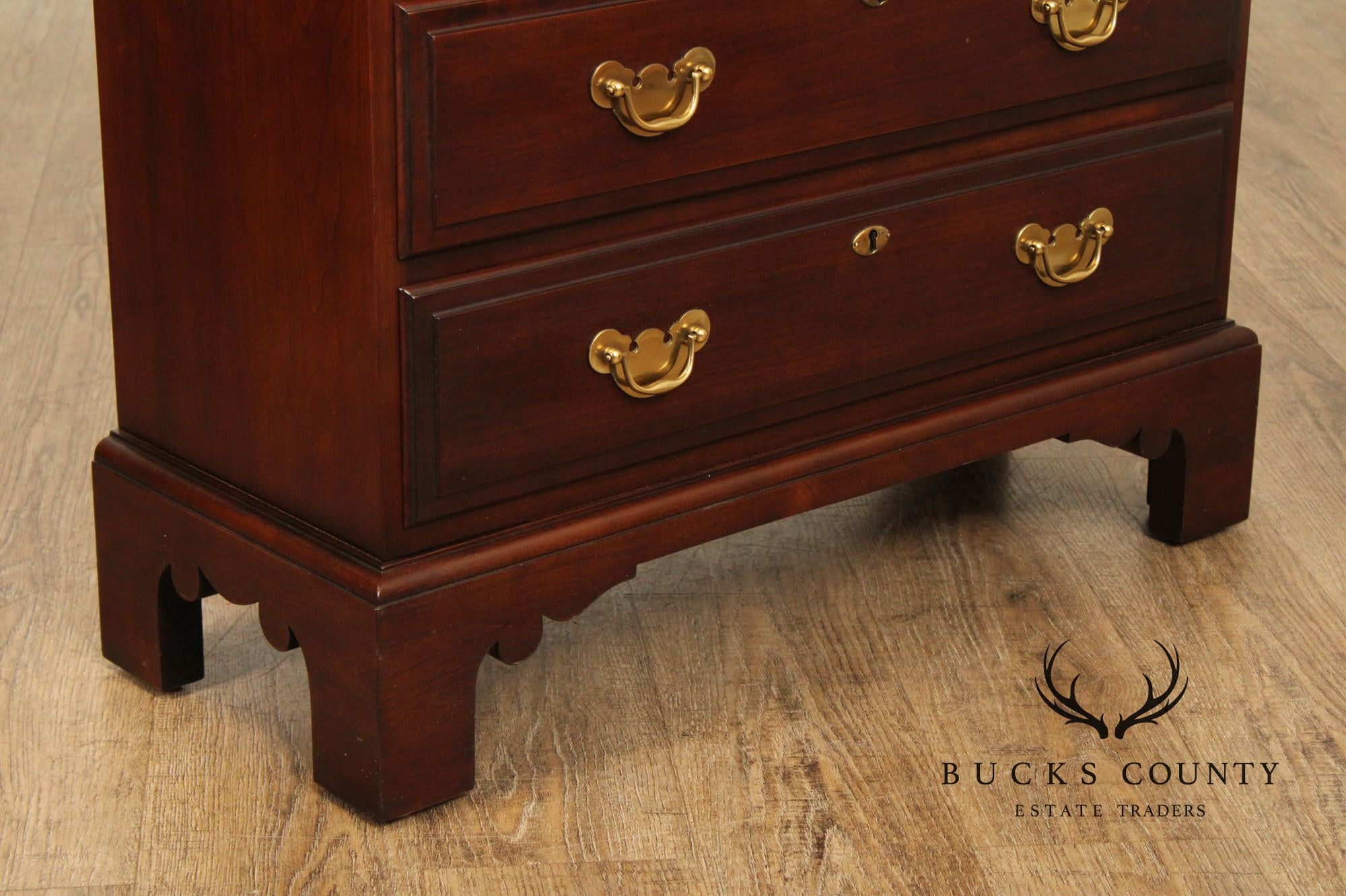 Statton Chippendale Style Cherry Chest of Drawers