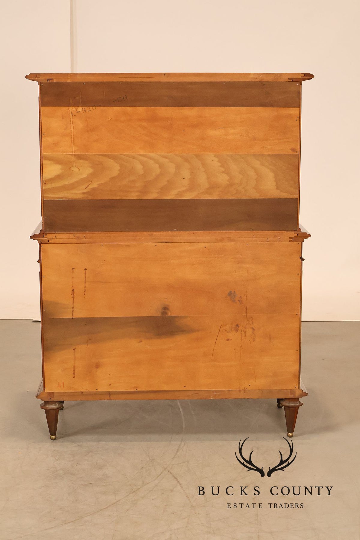 Vintage Neoclassical Style Burlwood Gentleman's Chest