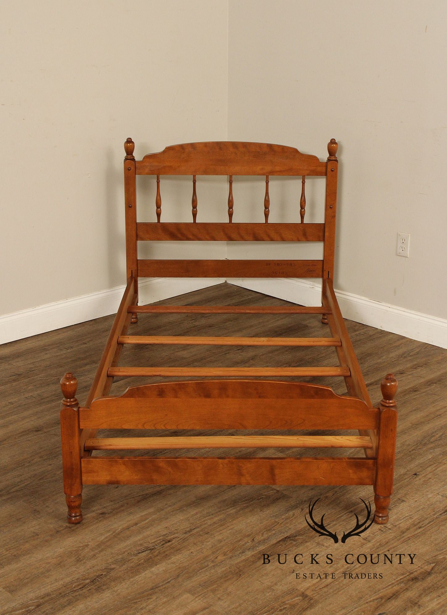 Ethan Allen Vintage Pair Of Maple Twin Size Beds