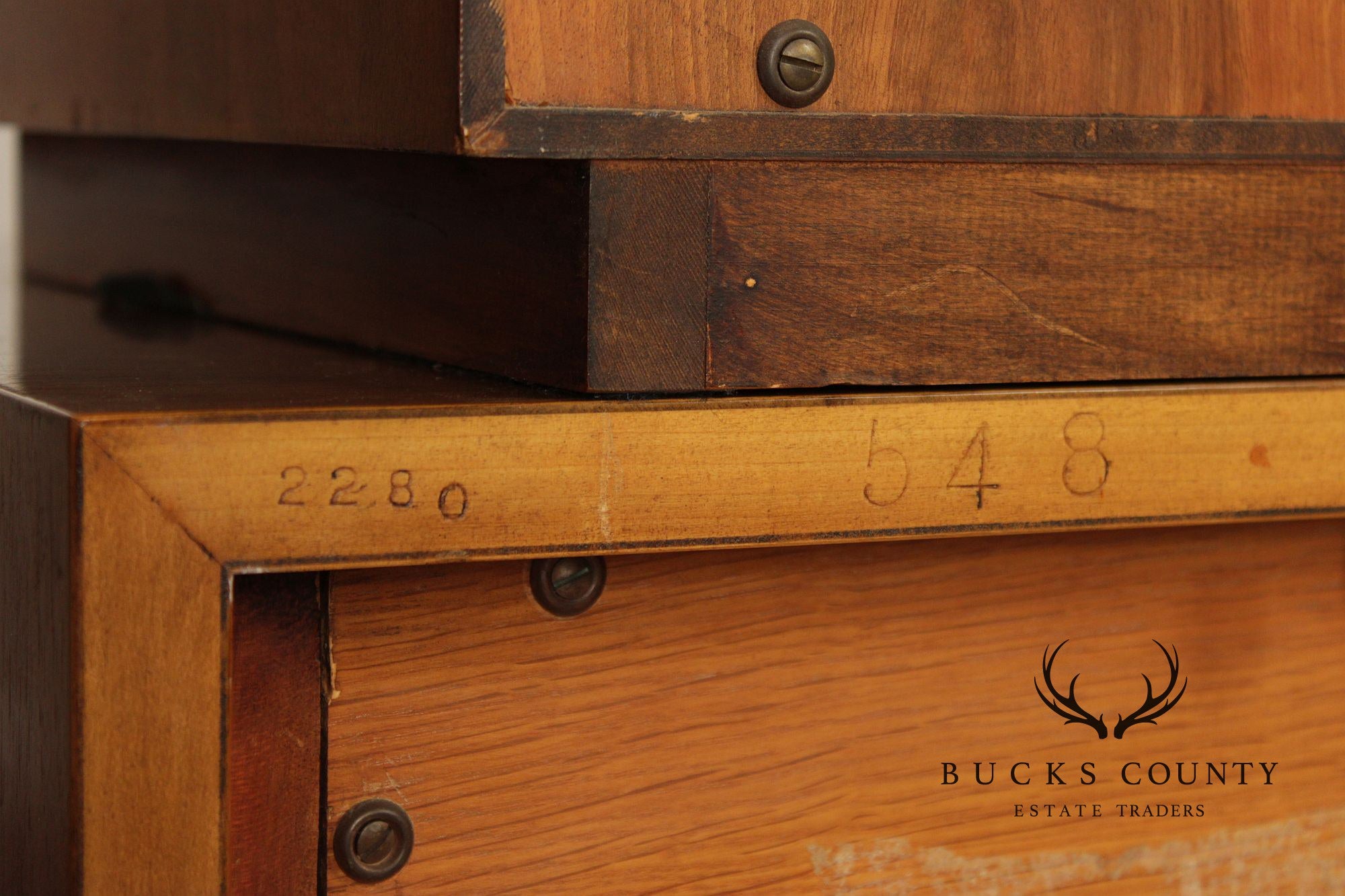 John Widdicomb Mid-Century Modern Walnut Credenza Bookcase Cabinet