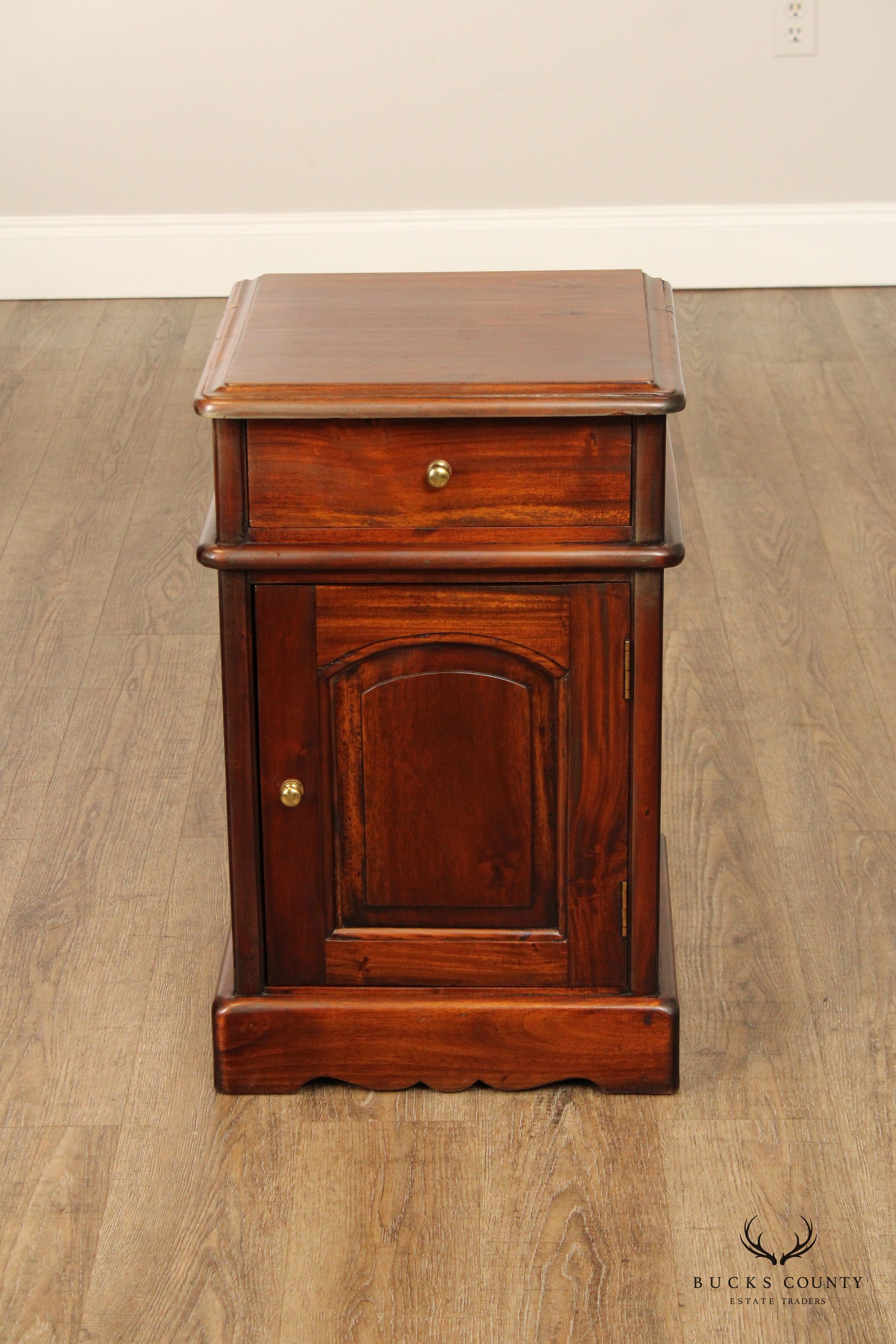 Traditional Hardwood Nightstand Cabinet