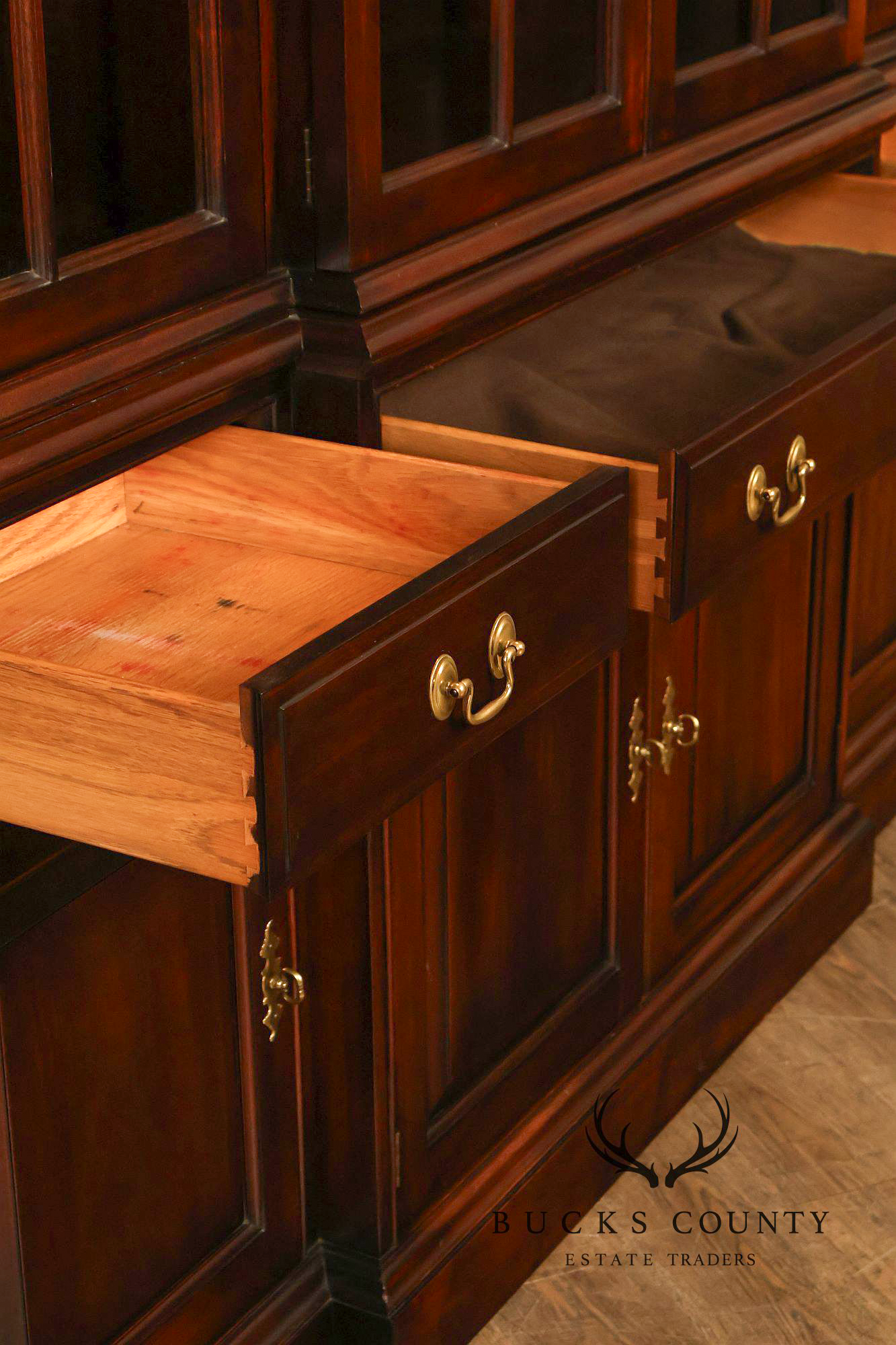 Pennsylvania House Chippendale Style Mahogany Breakfront China Cabinet