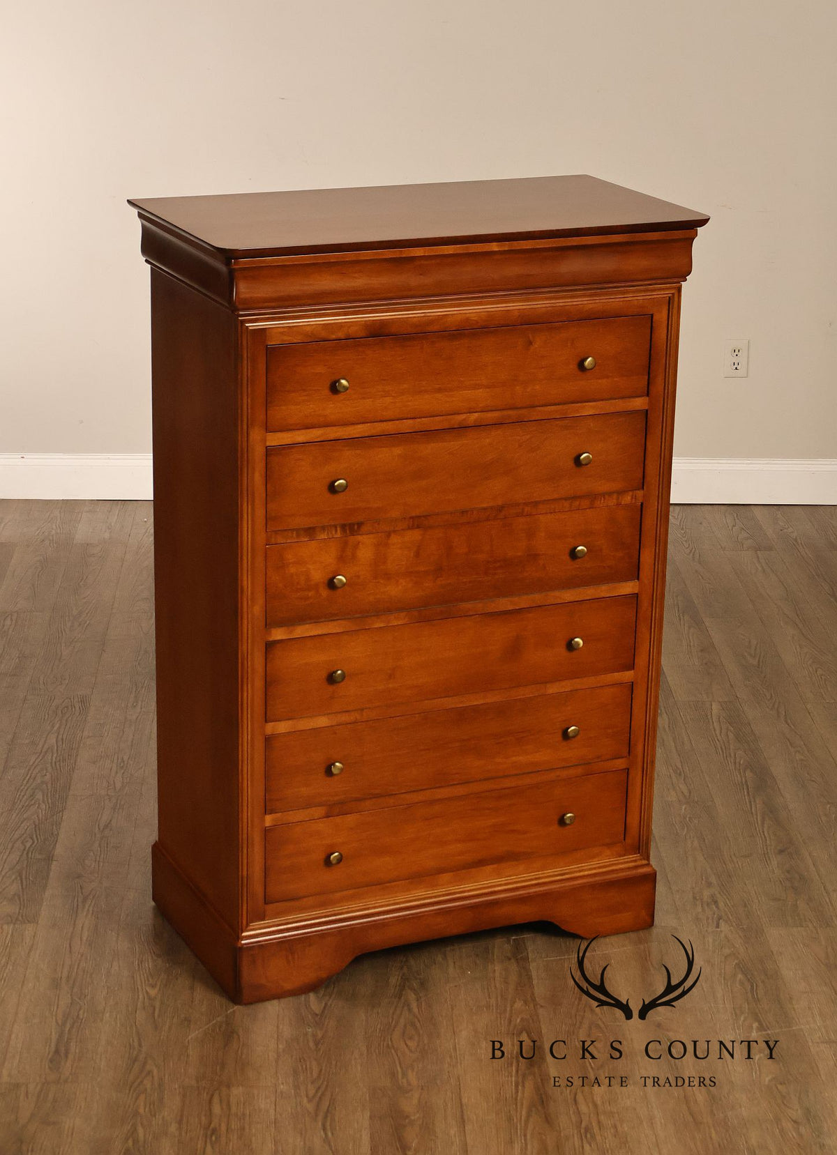 Shermag Louis Philippe Style Cherry Tall Chest