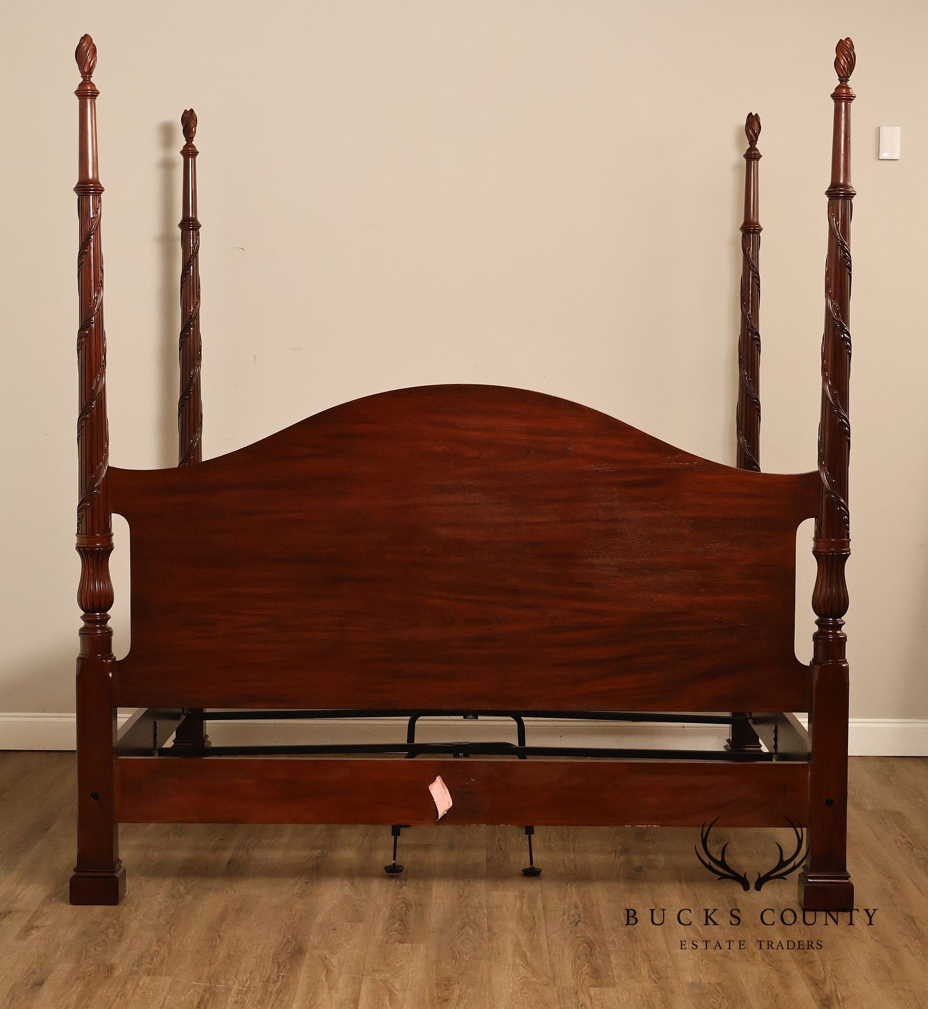 Henkel Harris Carved Mahogany King Poster Bed