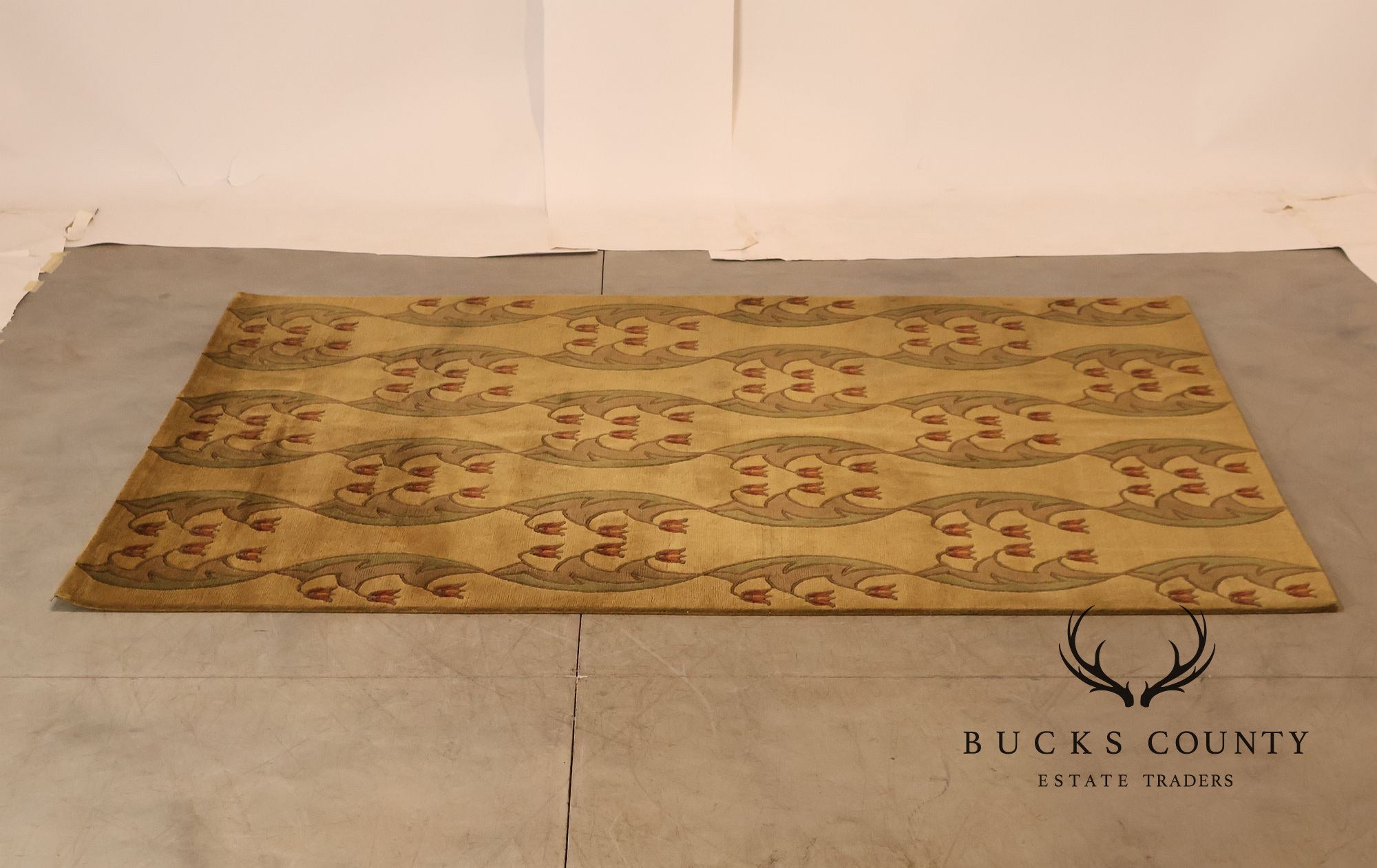Stickley Designer Rugs Wool Area Rug Tulip Pattern 9x12