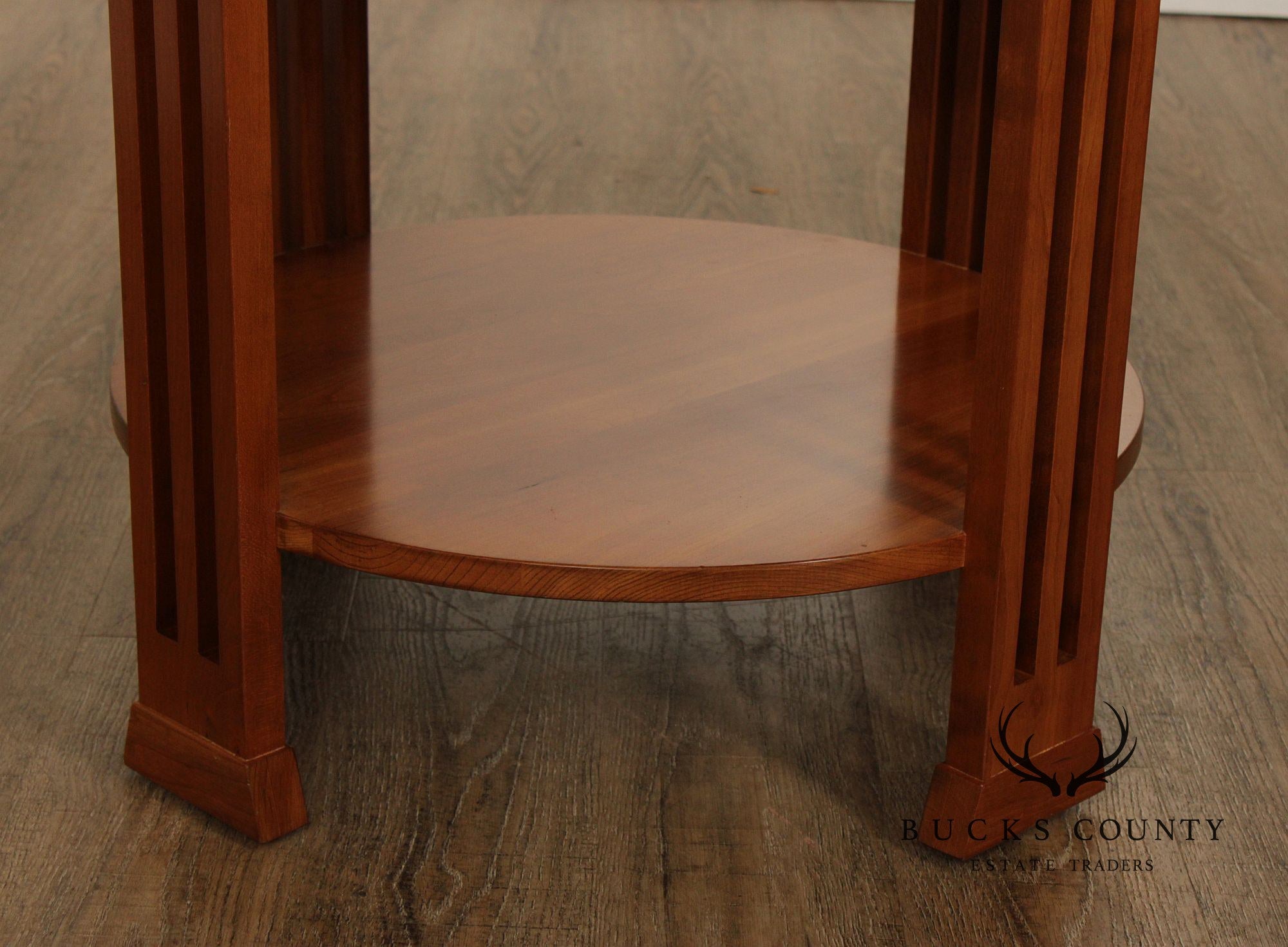 Stickley 21st Century Collection Round Cherry Lamp Table