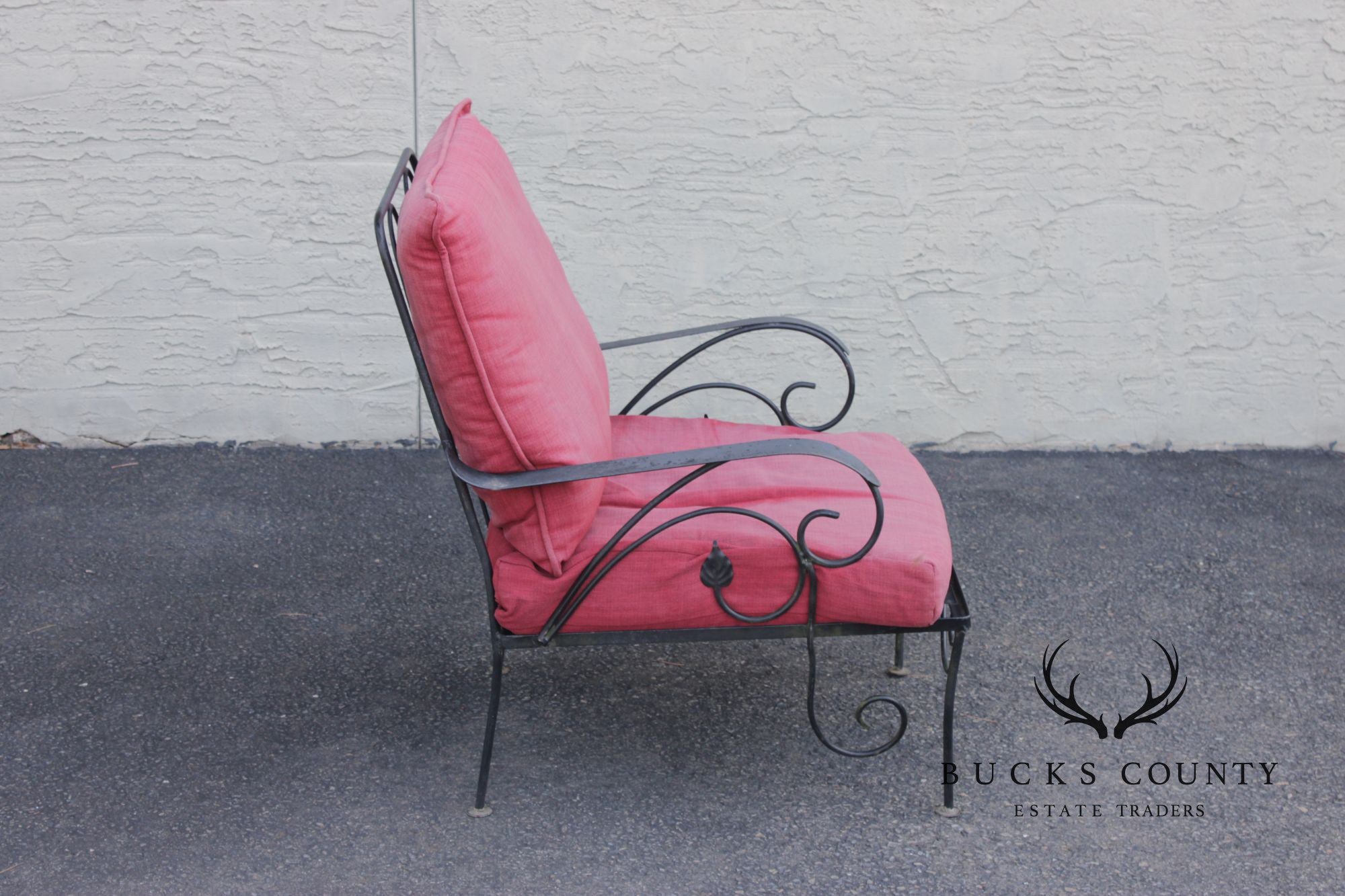 Vintage Wrought Iron Patio Or Garden Lounge Chair