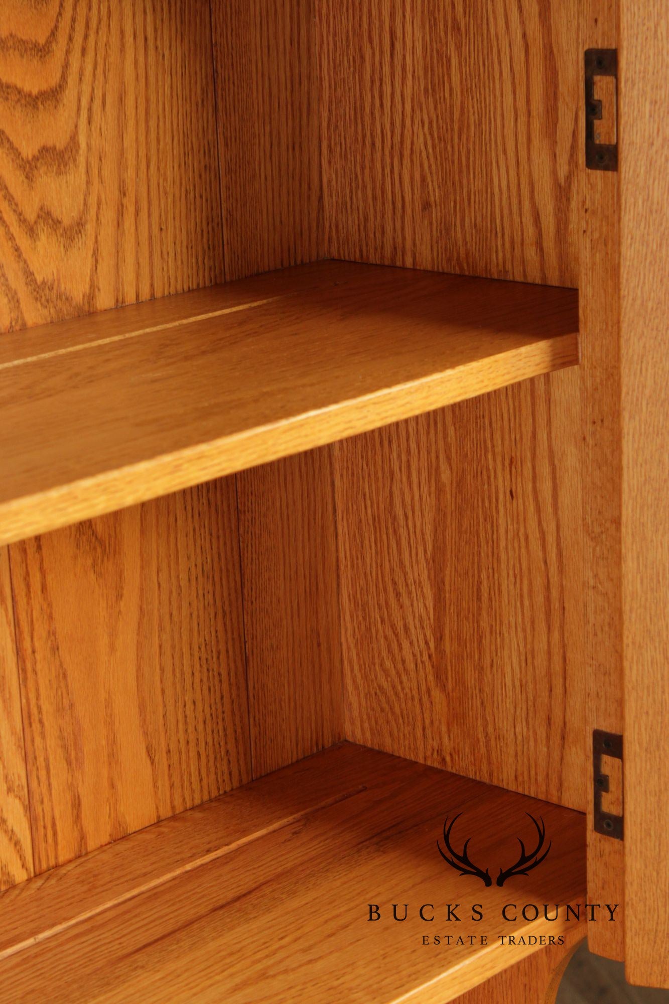 Hunt Country Furniture Oak Step Back Hutch China Cabinet