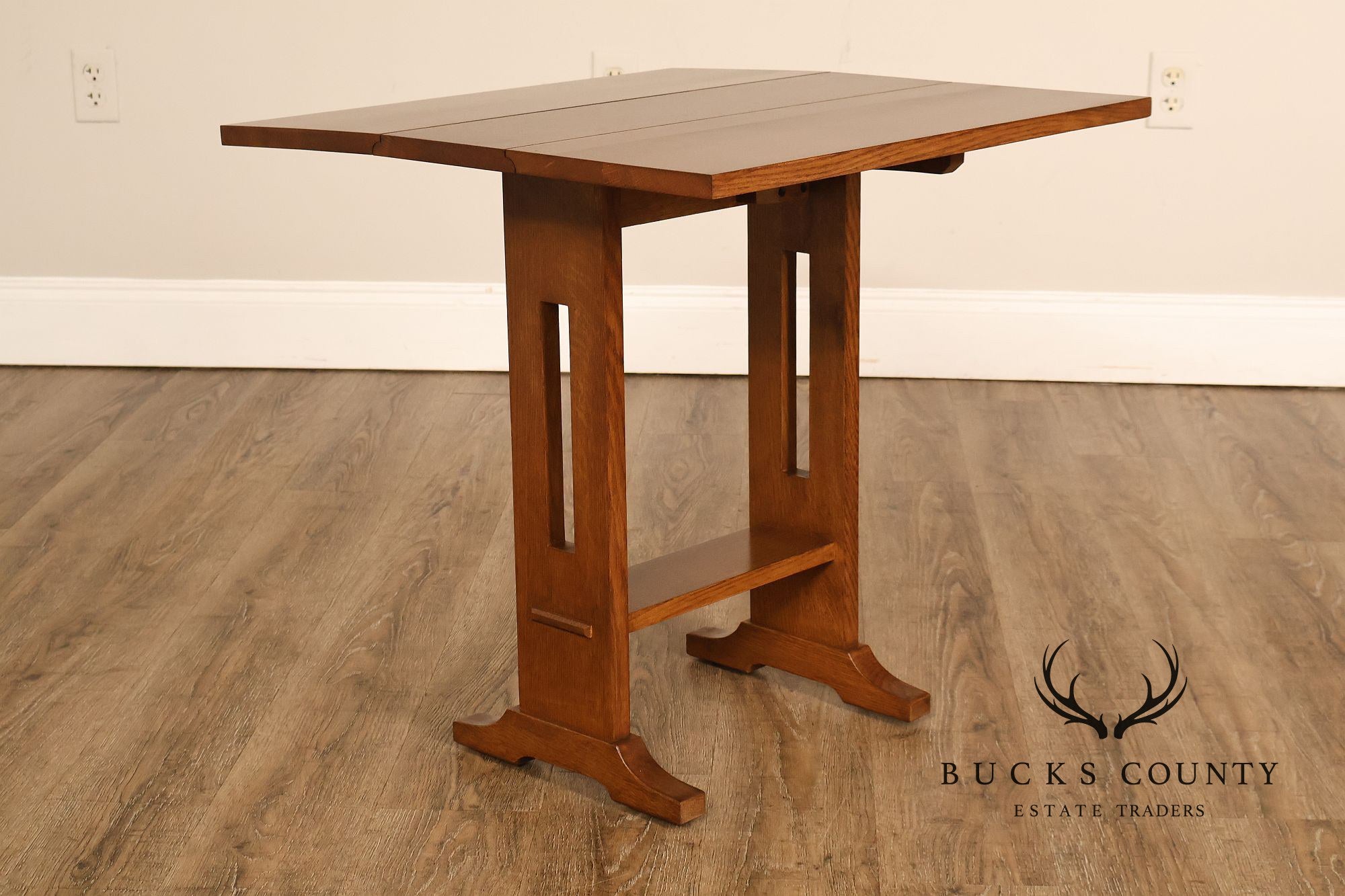 Stickley Mission Collection Oak Drop Leaf Side Table