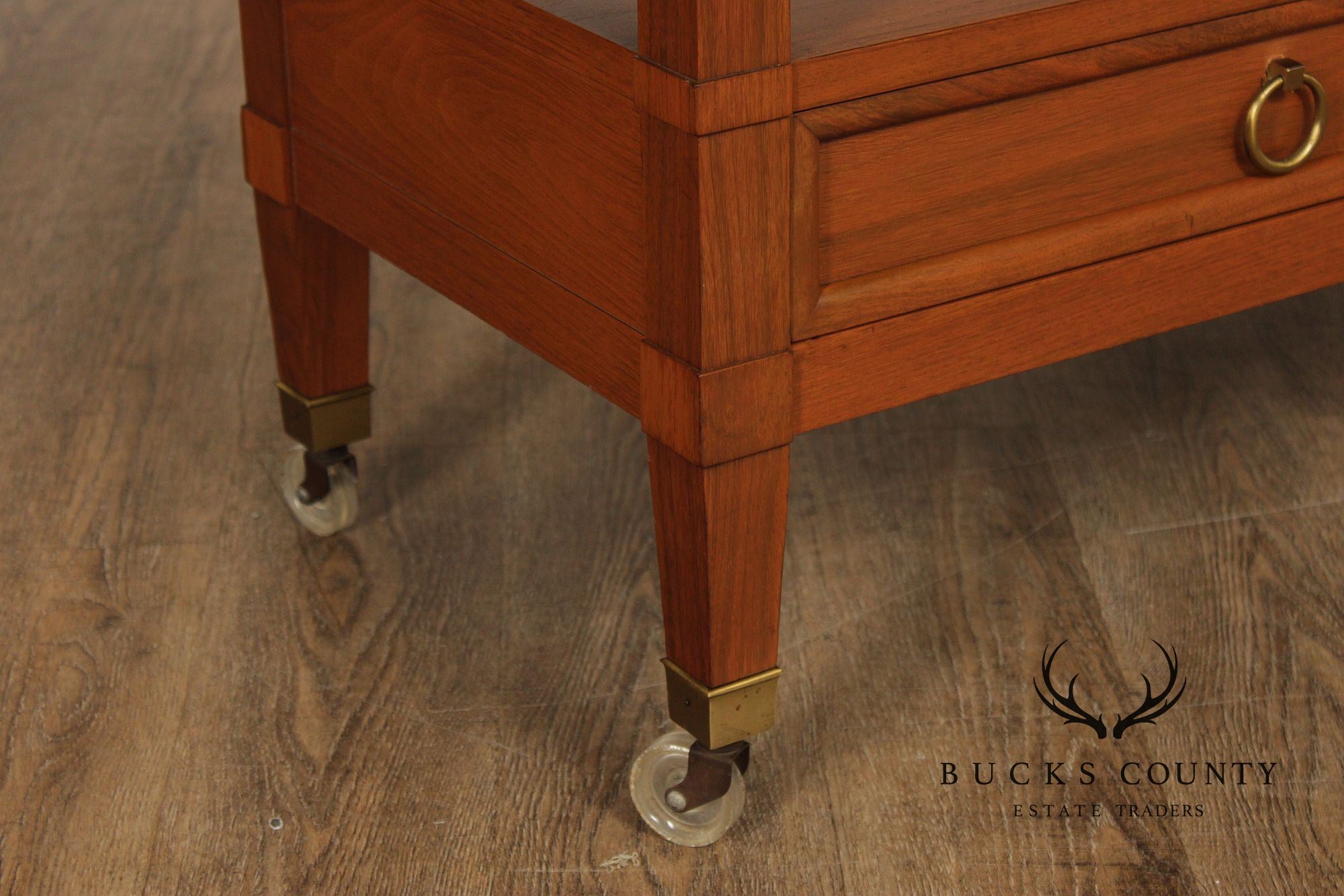 Baker Furniture Milling Road Directoire Style Walnut Rolling Server