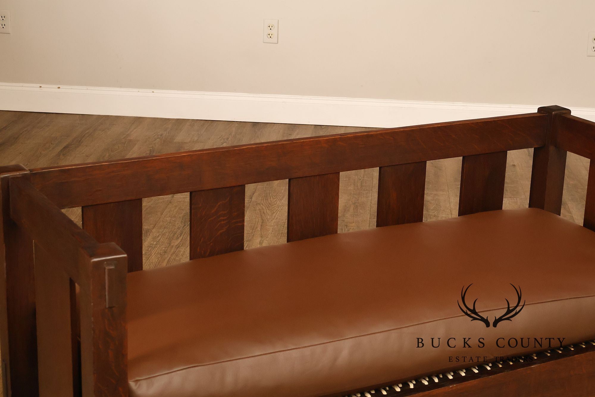 Gustav Stickley Antique  Mission Oak Hall Settle Model 205