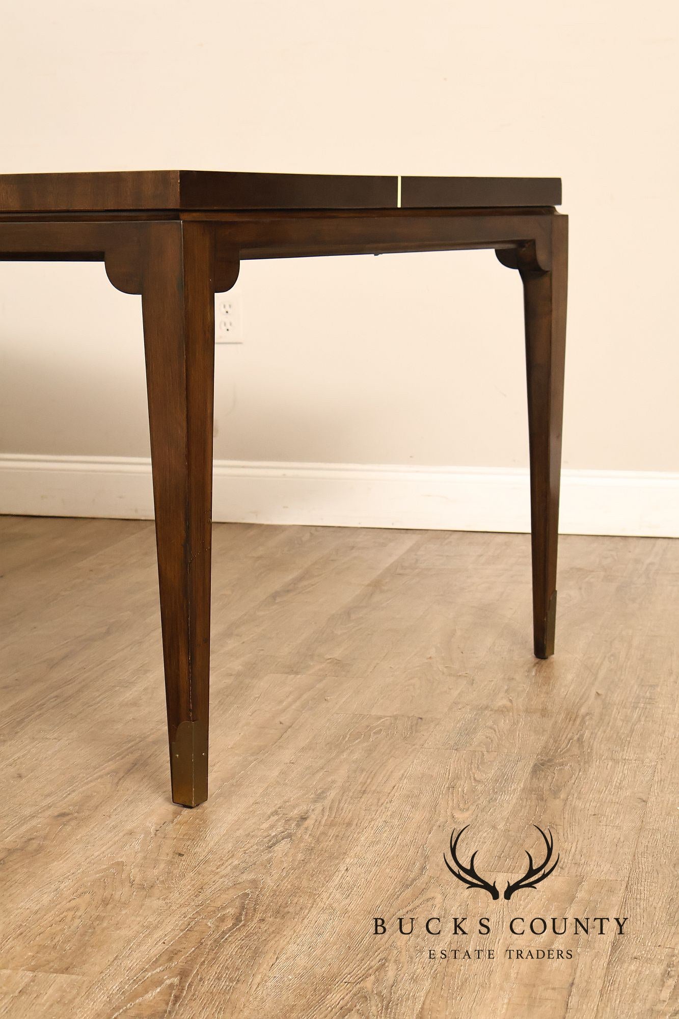 Tommi Parzinger Originals Lacquered Mahogany Expandable Dining Table