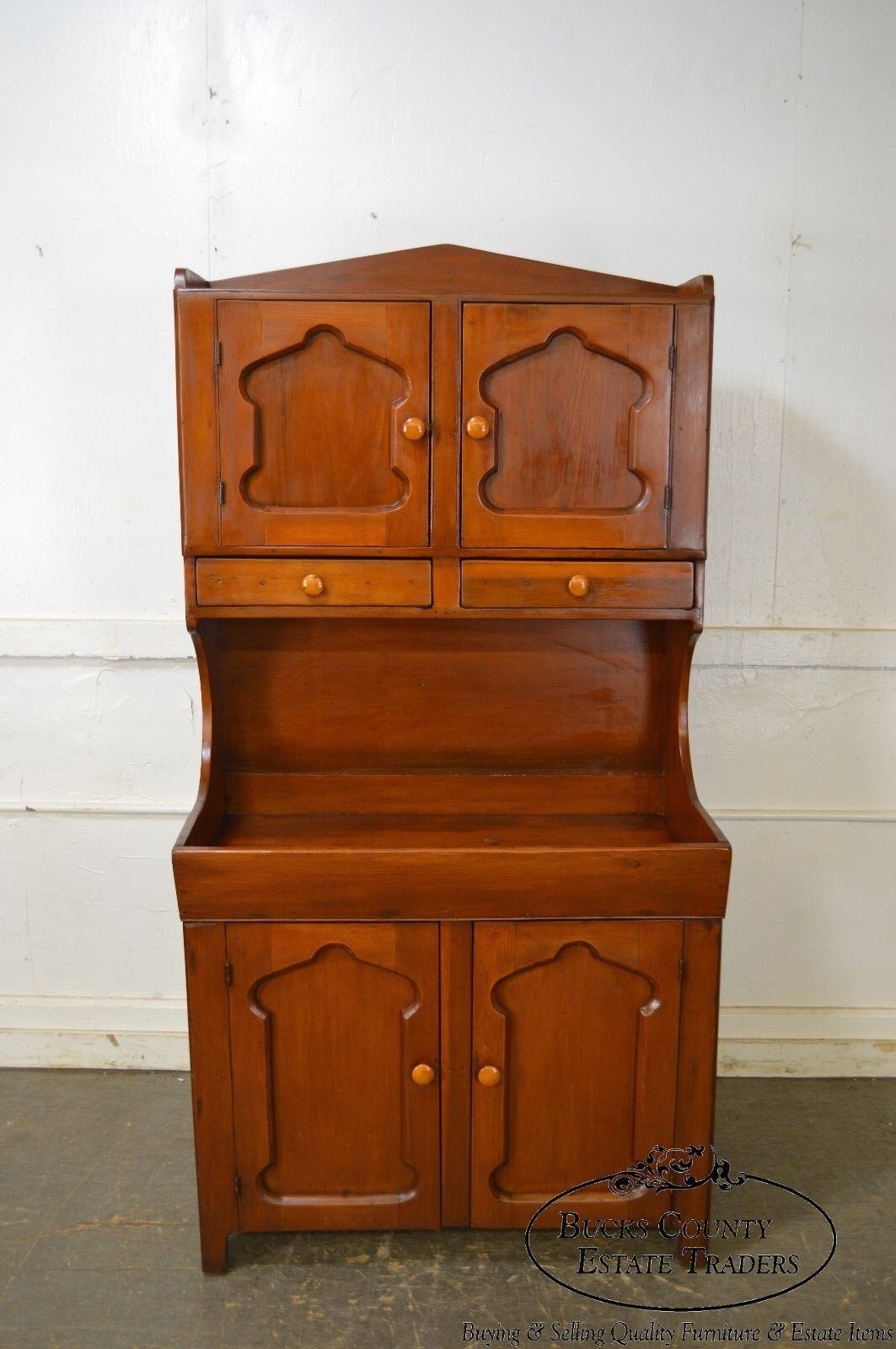 Antique 19th Century Country Poplar Dry Sink Cabinet