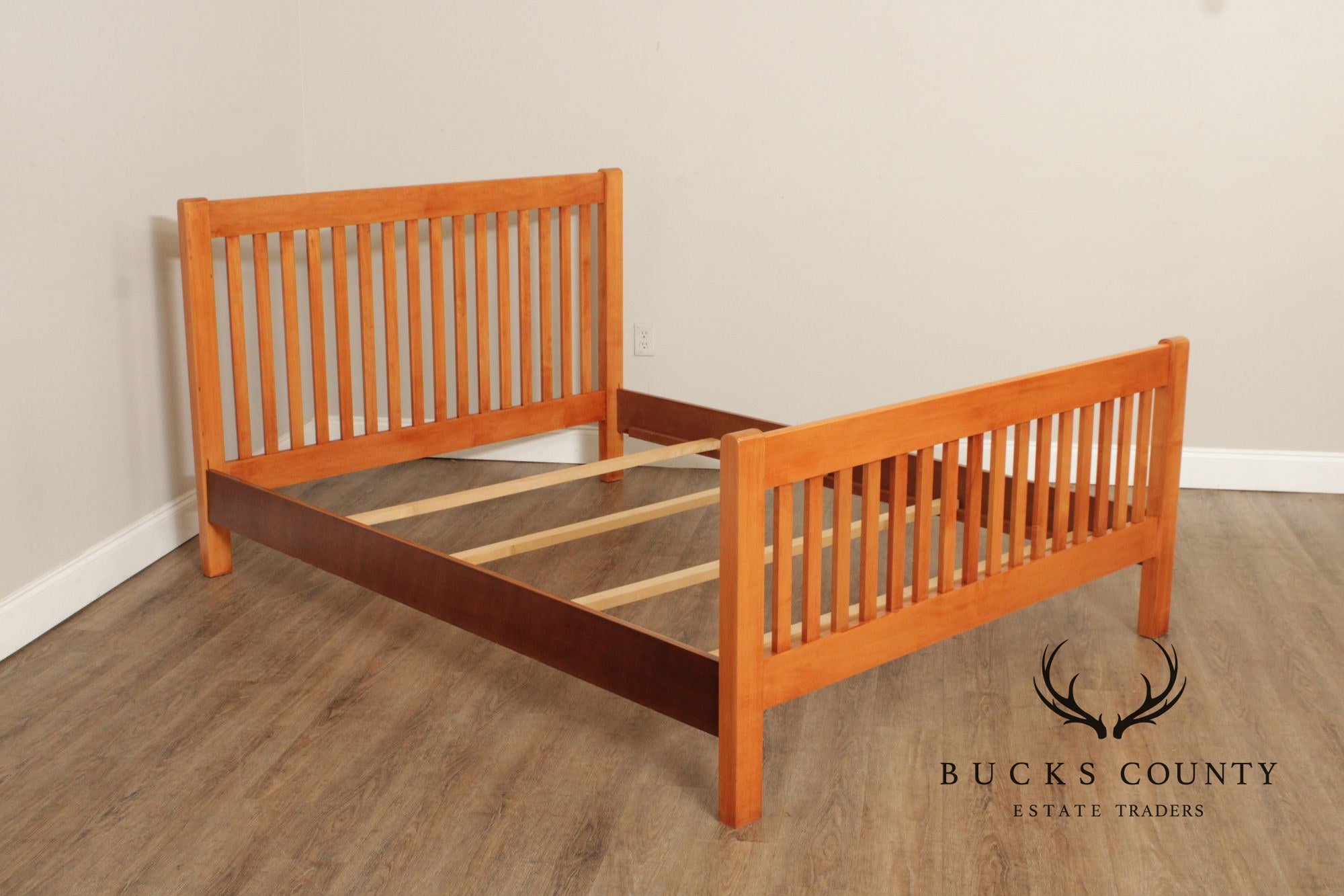 Mission Style Maple Queen Size Bed Frame