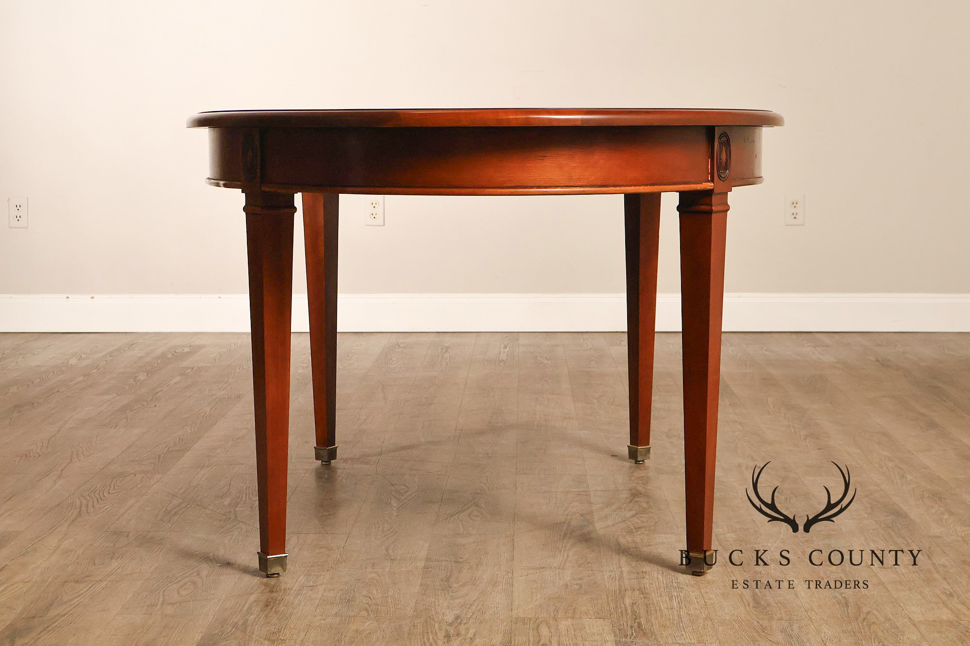 Harden Oval Cherry Banded Dining Table With Two Leaves