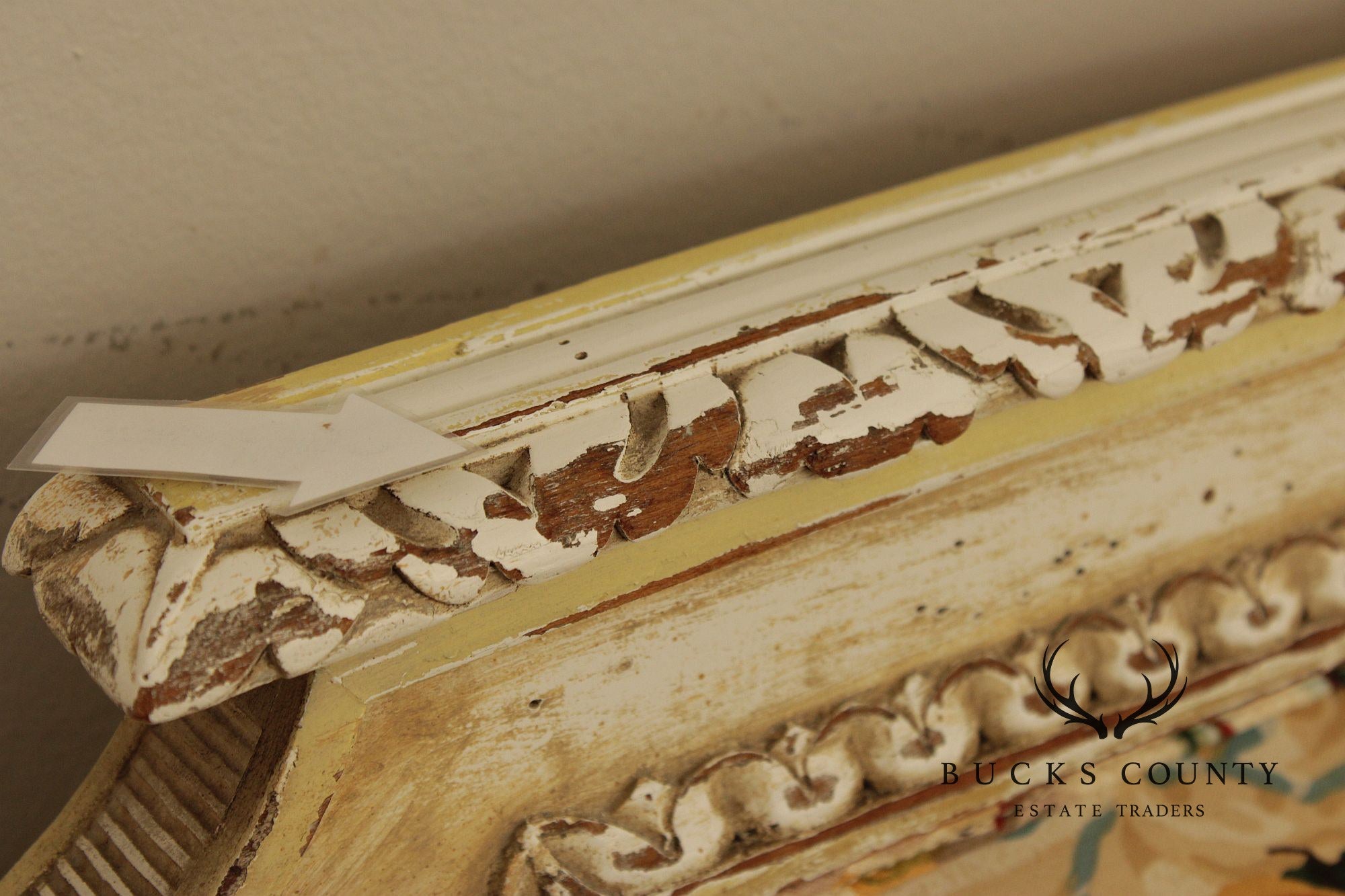 French Louis XVI Style Upholstered King Headboard