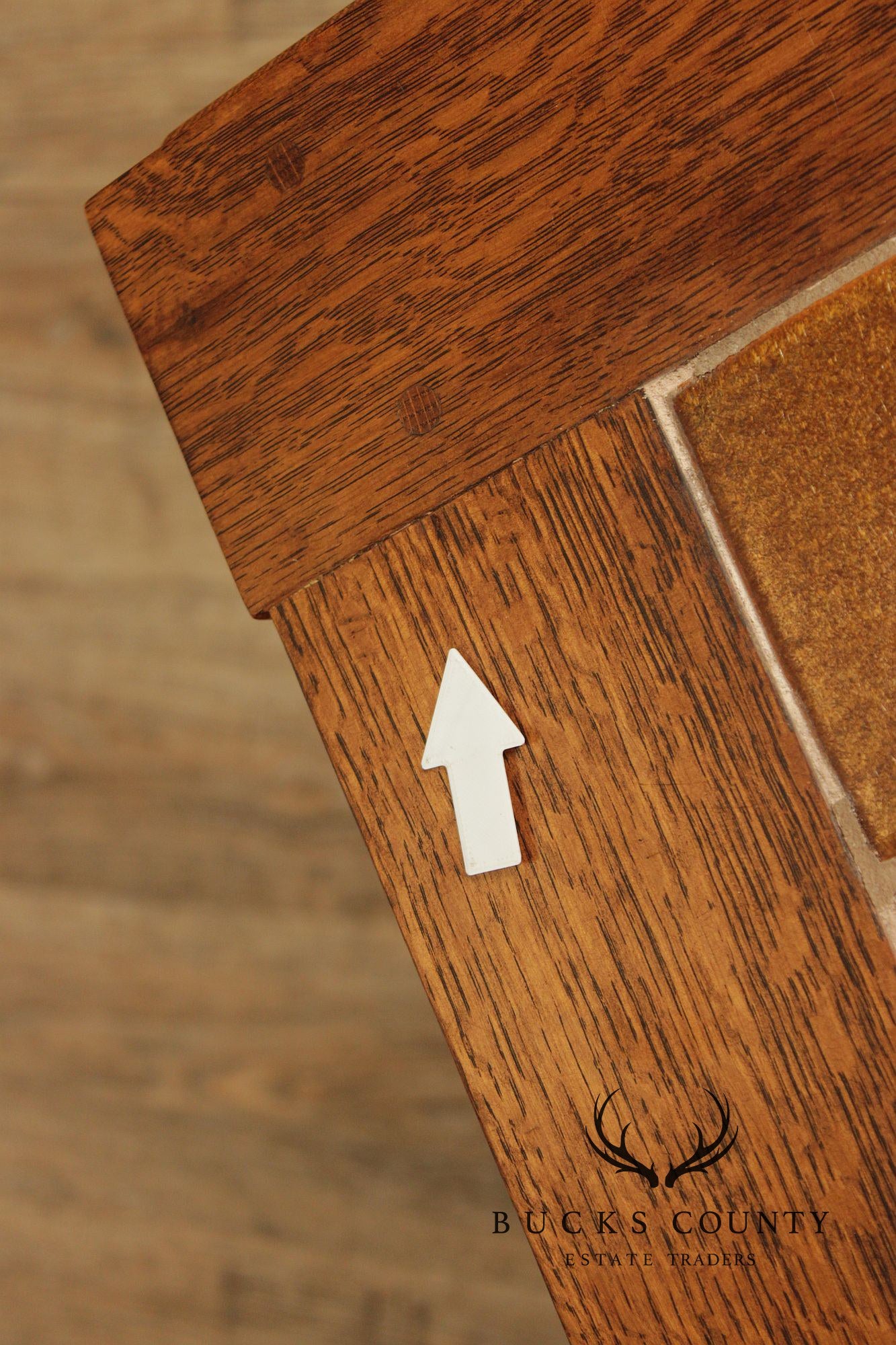 Stickley Mission Collection Pair Of Oak Tile Top End Tables