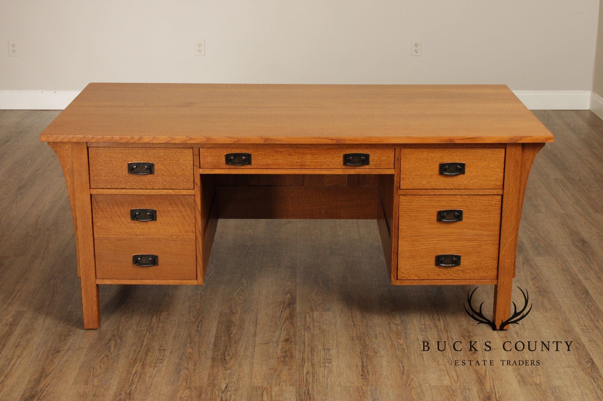 Stickley Mission Collection Oak Executive Desk