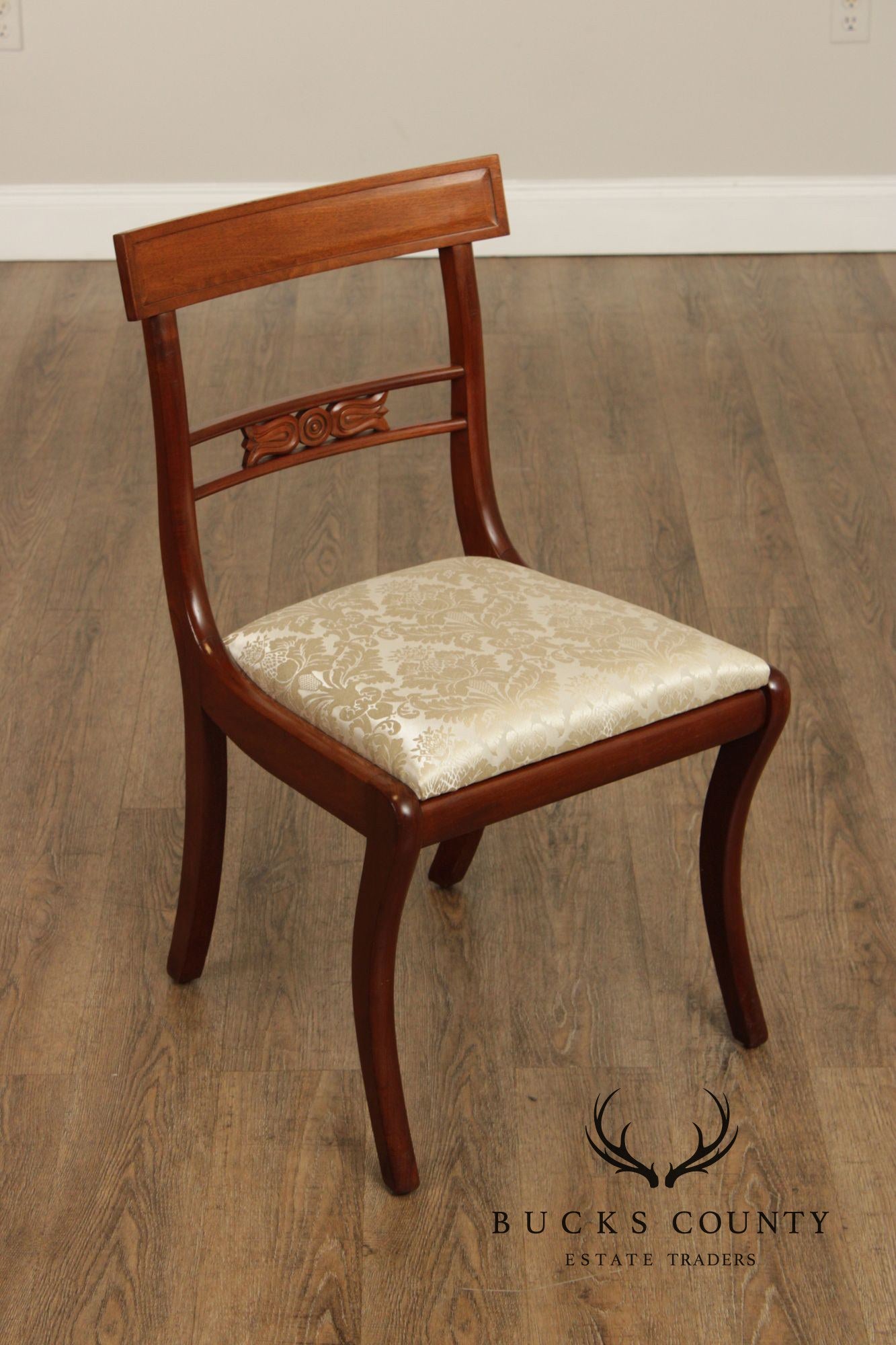 English Regency Style Set of Nine Mahogany Dining Chairs