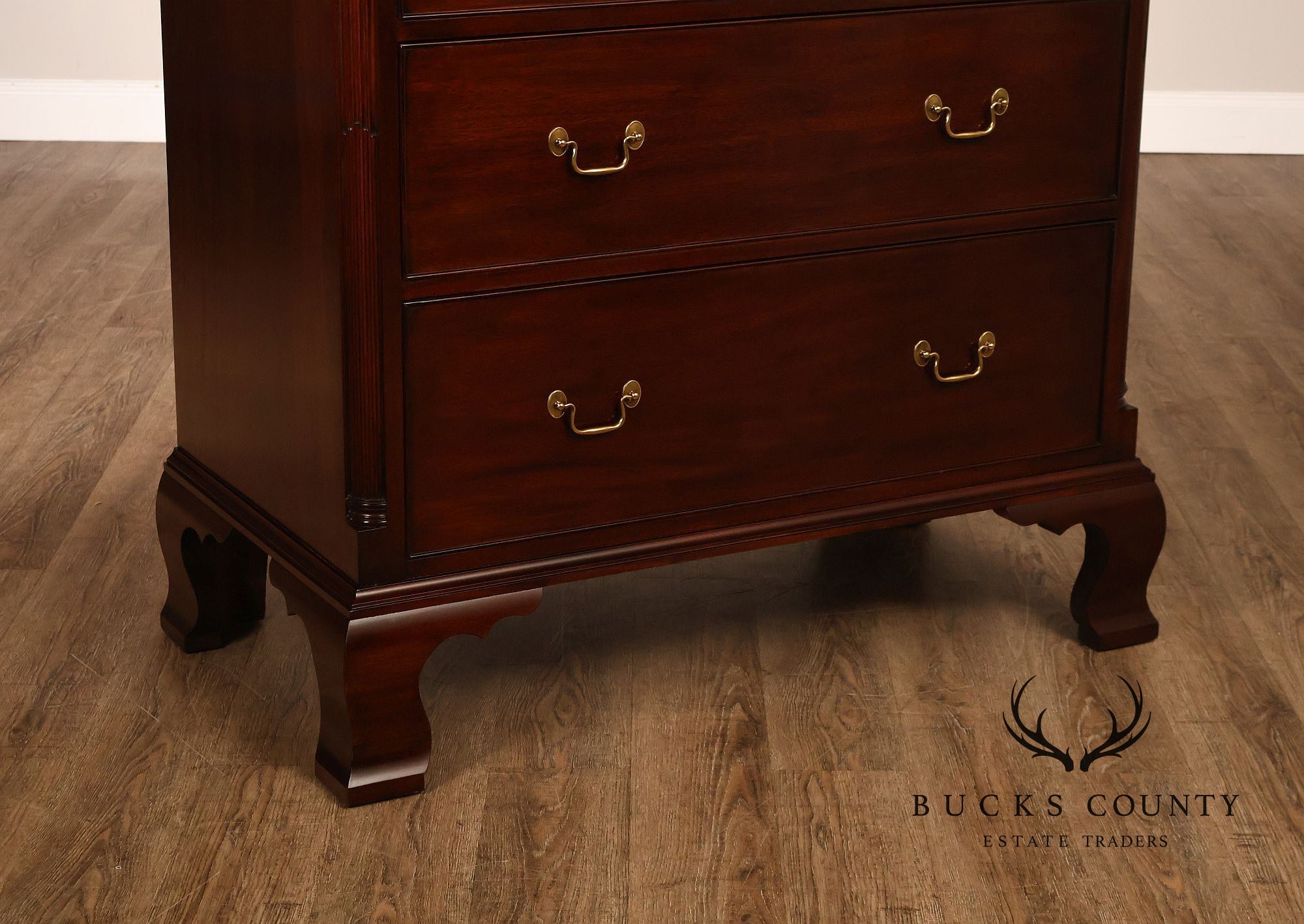 Henkel Harris Chippendale Style Mahogany Tall Chest