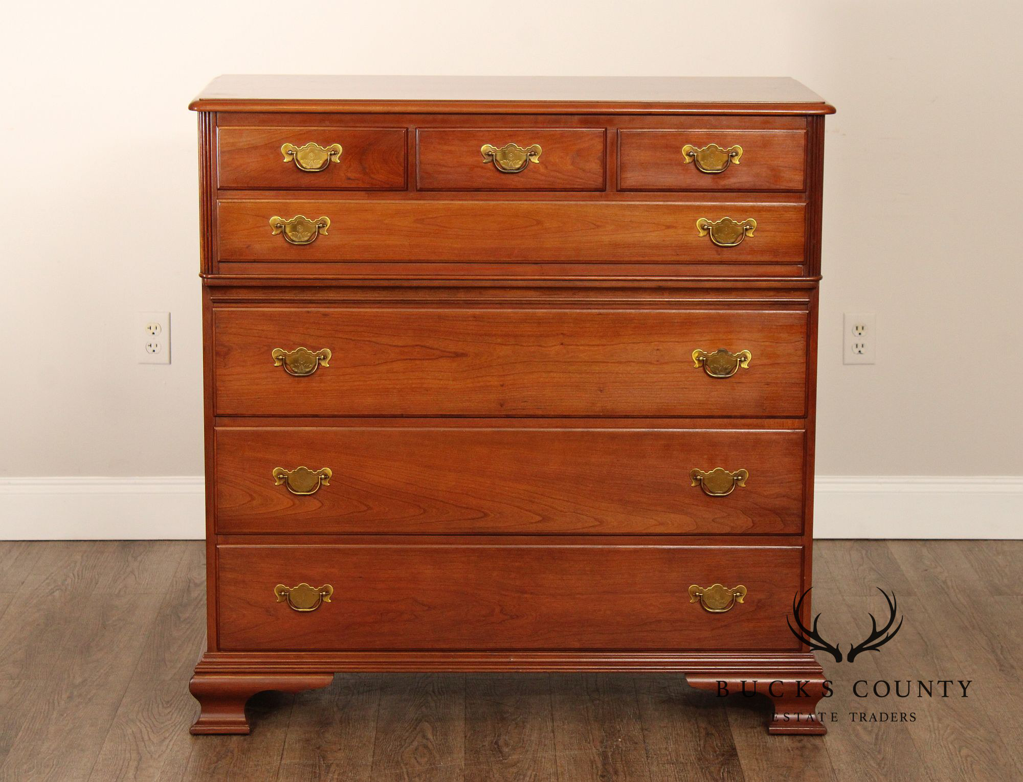 Pennsylvania House Chippendale Style Cherry Chest of Drawers