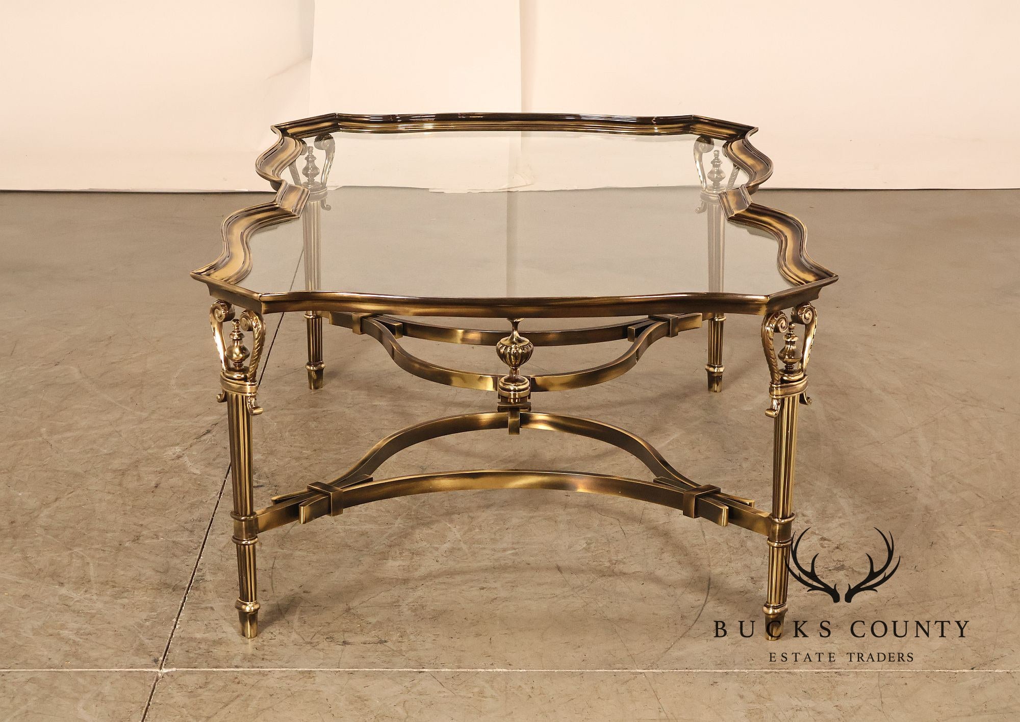 Maitland Smith Glass Top 'Venice' Coffee Table