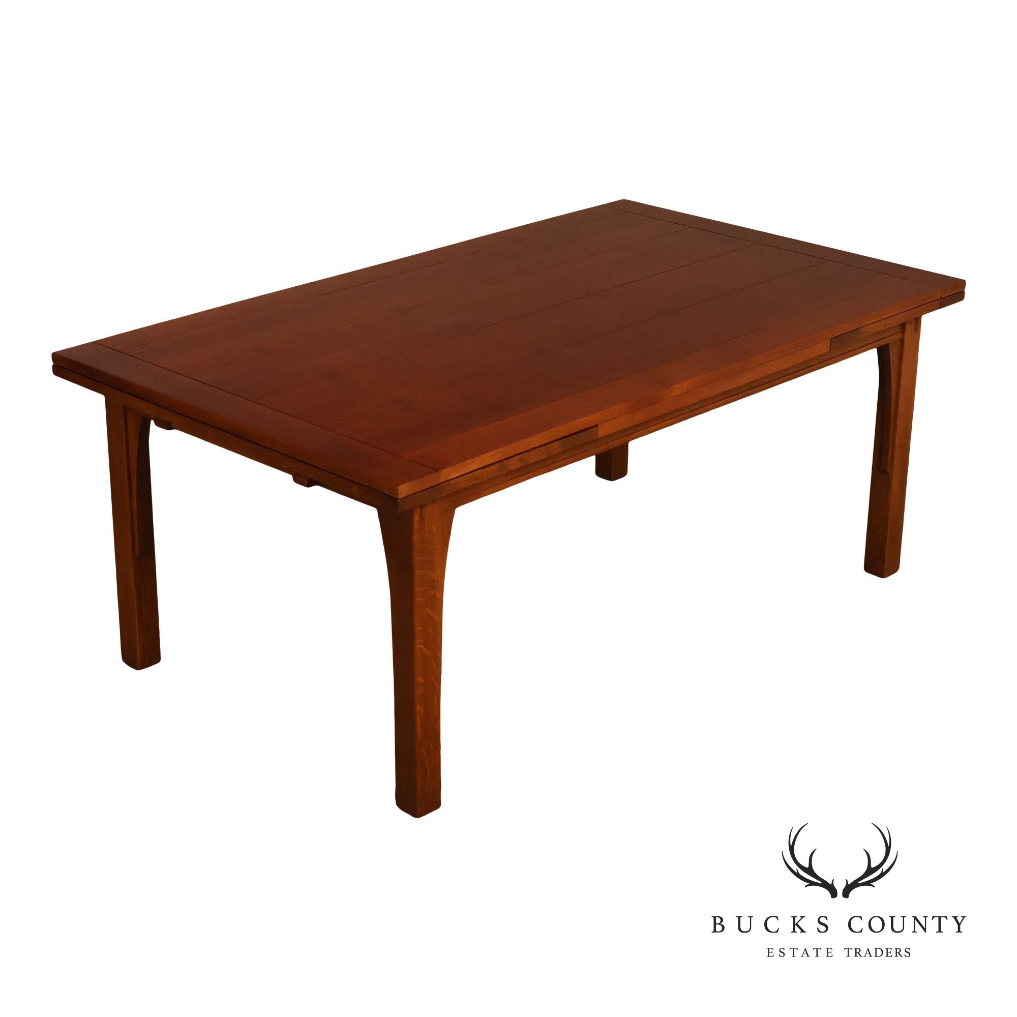 Stickley Mission Collection Oak Draw Top Extension Dining Table