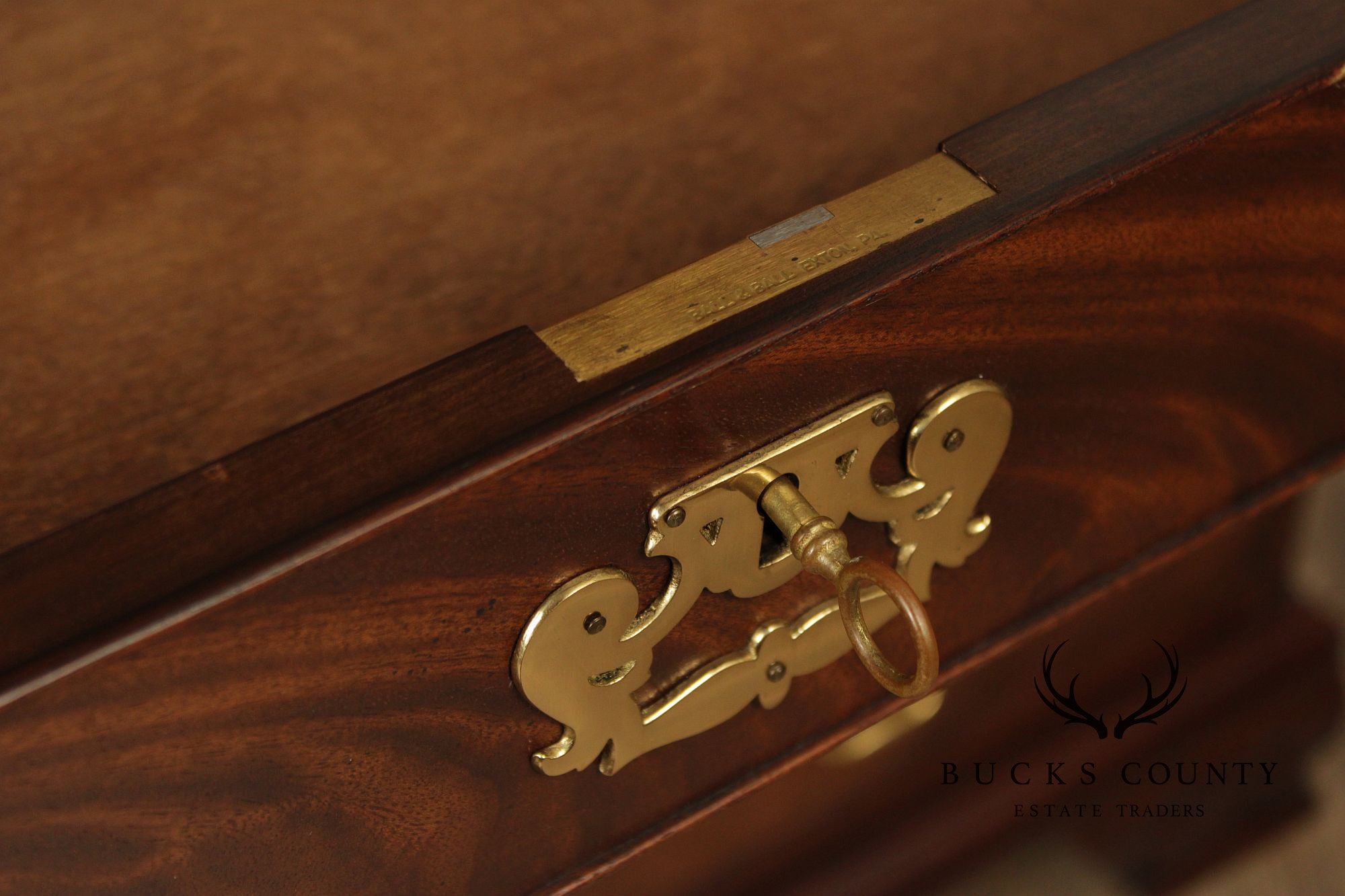 Baker Historic Charleston Collection Chippendale Style Mahogany Secretary Desk