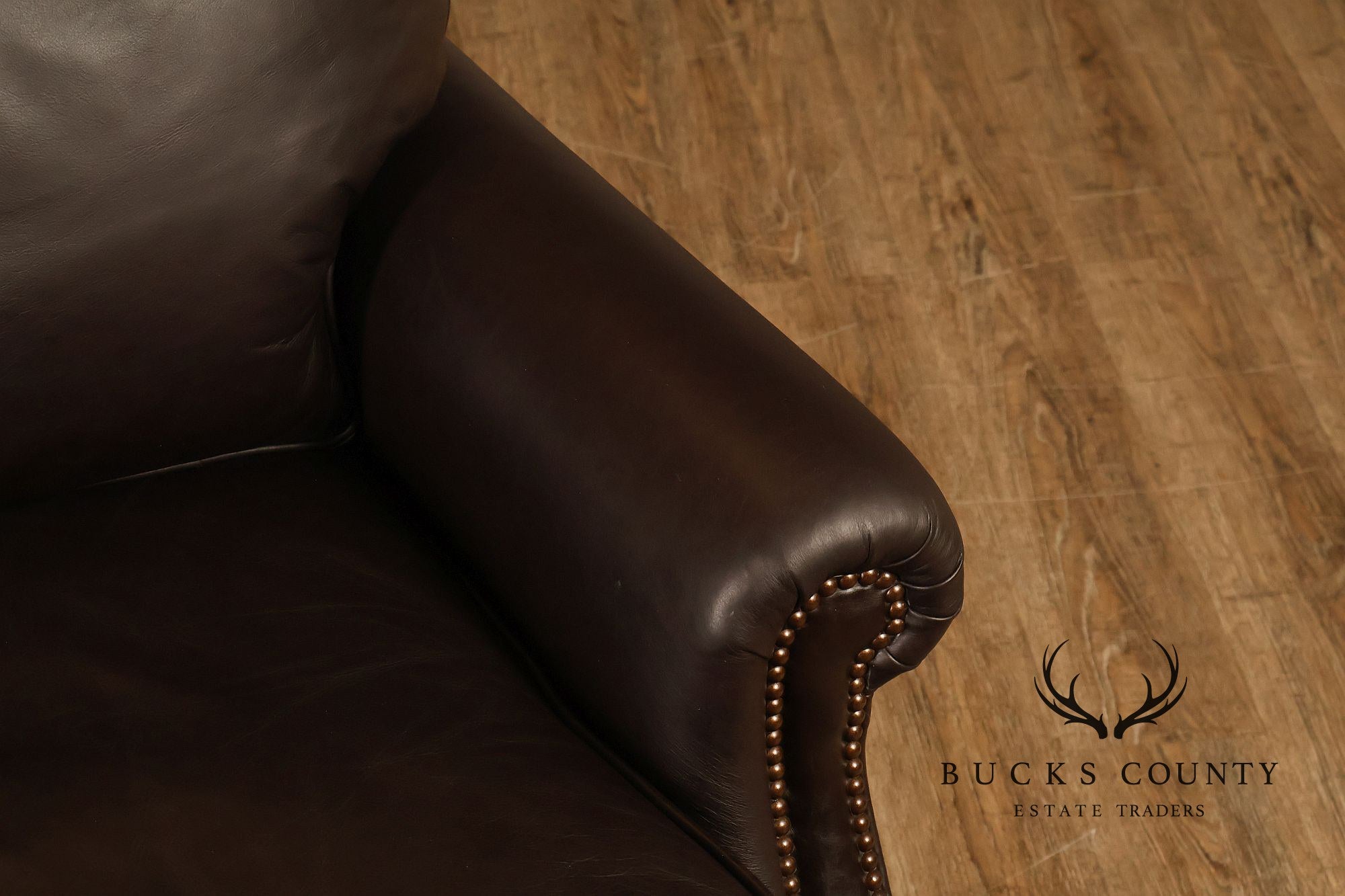 Baker Furniture Pair of Leather Club Chairs