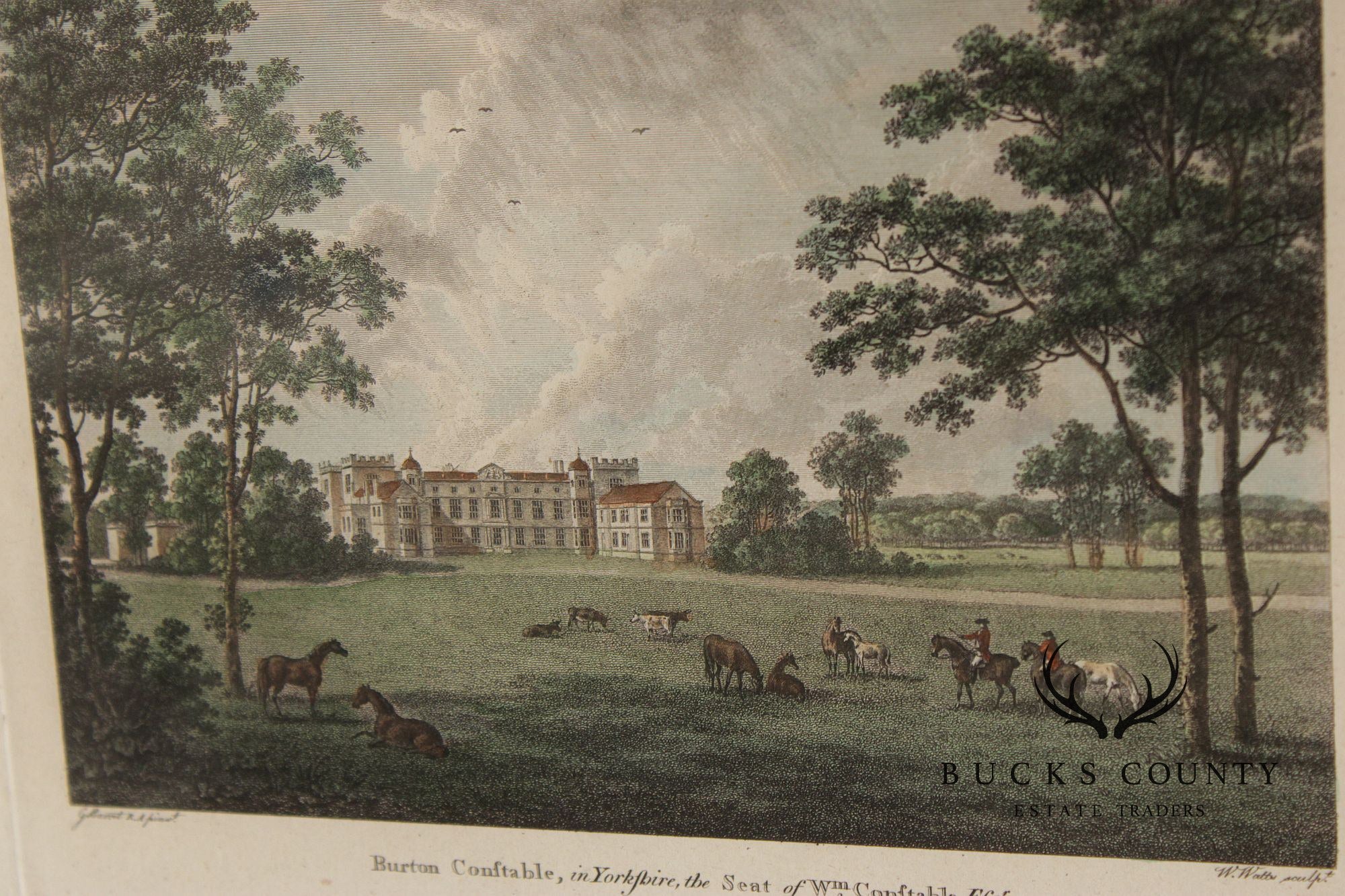 W. Angus Framed Print of English Estate