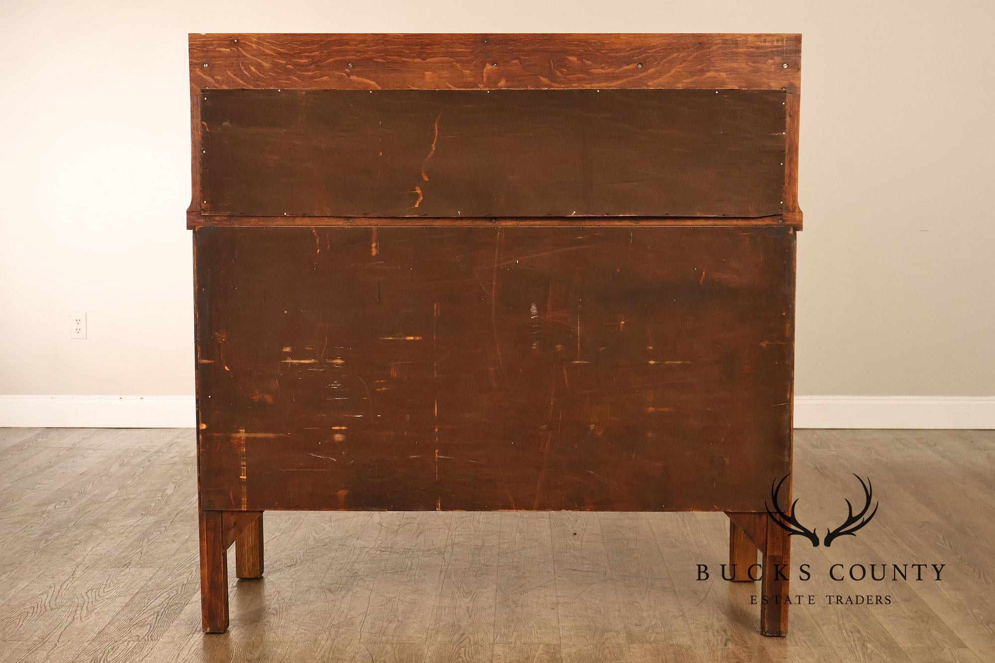 Antique Arts And Crafts Mission Oak Mirrored Sideboard Buffet