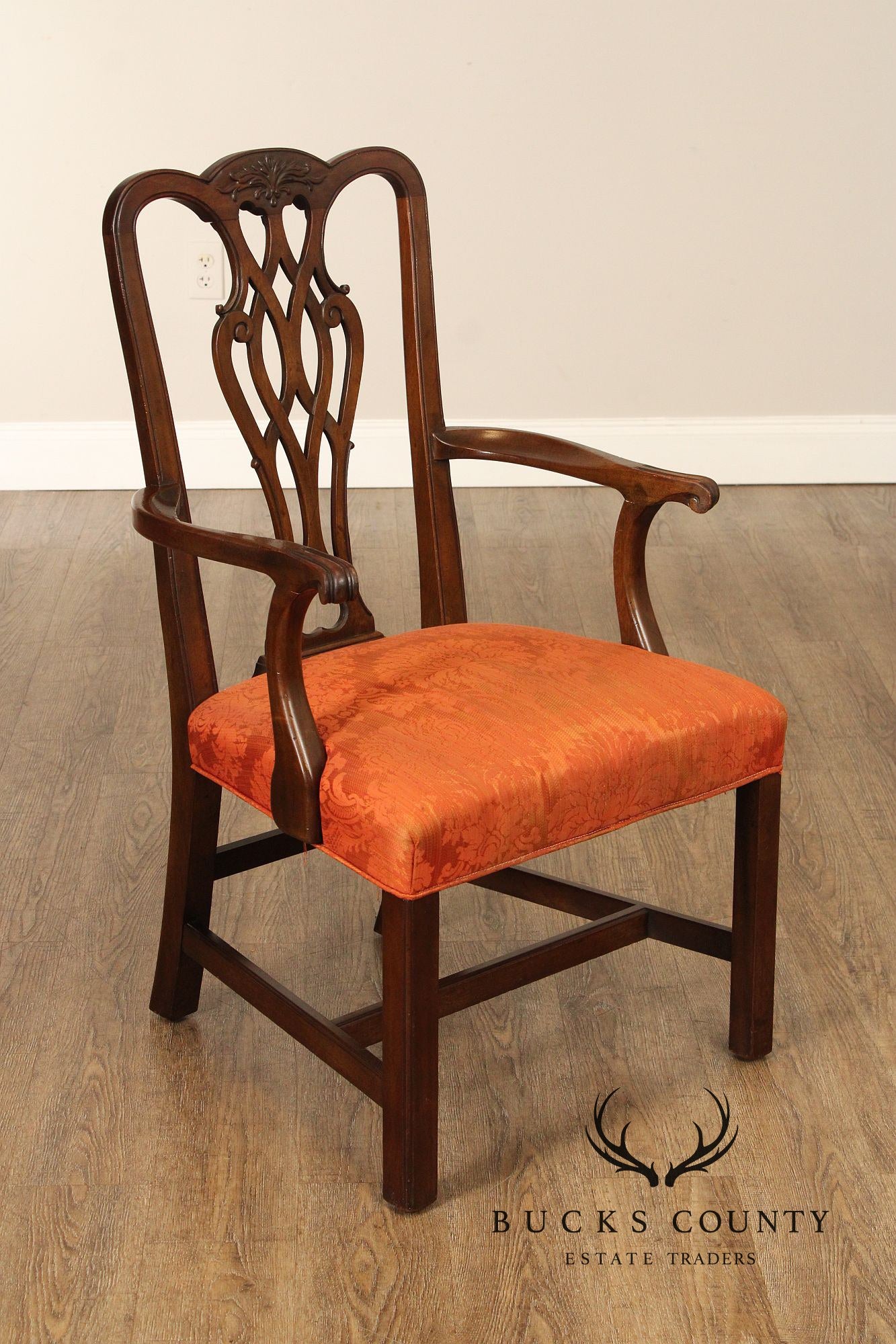 Henredon Chippendale Style Vintage Set of Six Mahogany Dining Chairs