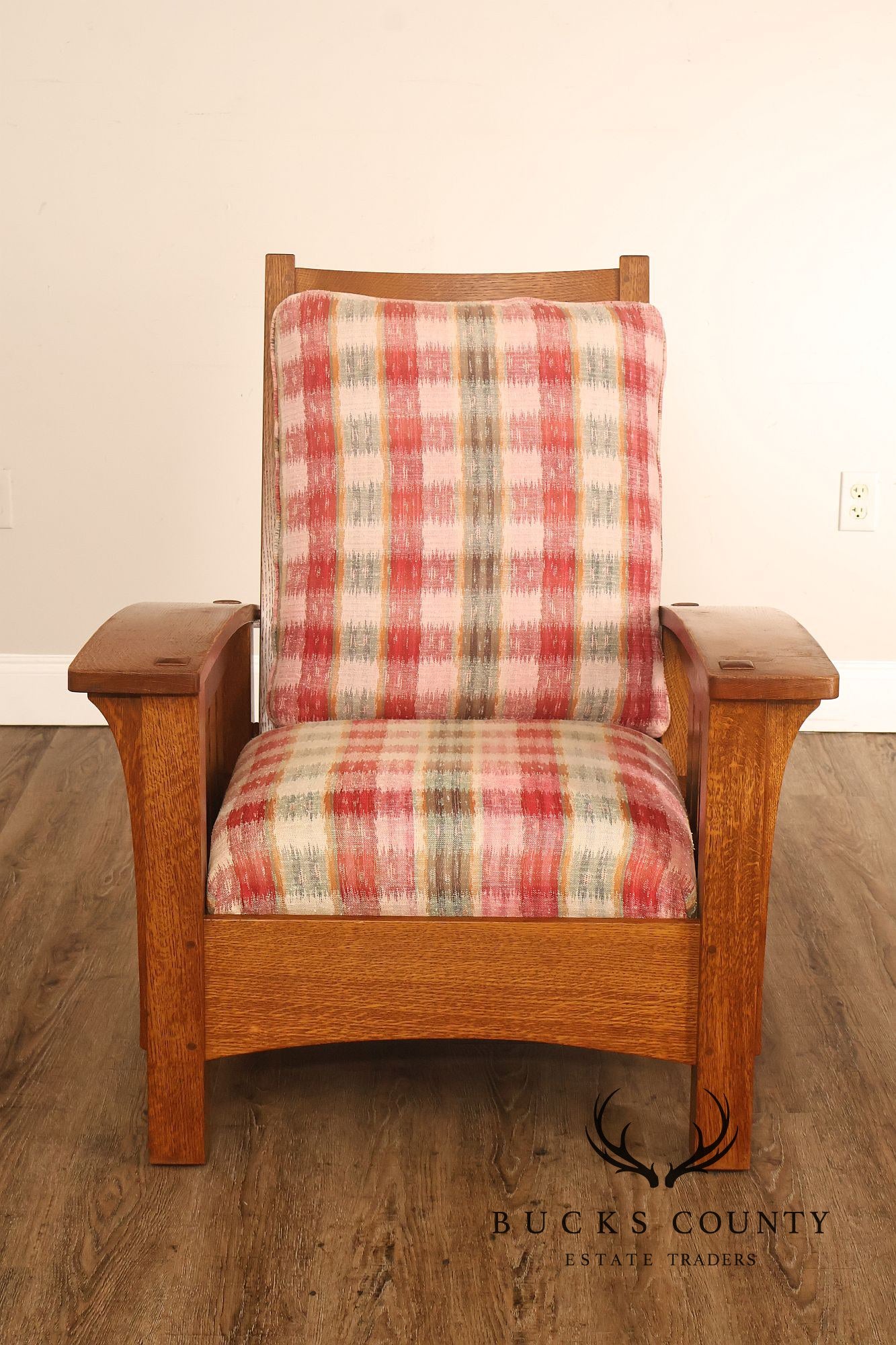 Stickley Mission Collection Oak Bow Arm Morris Chair