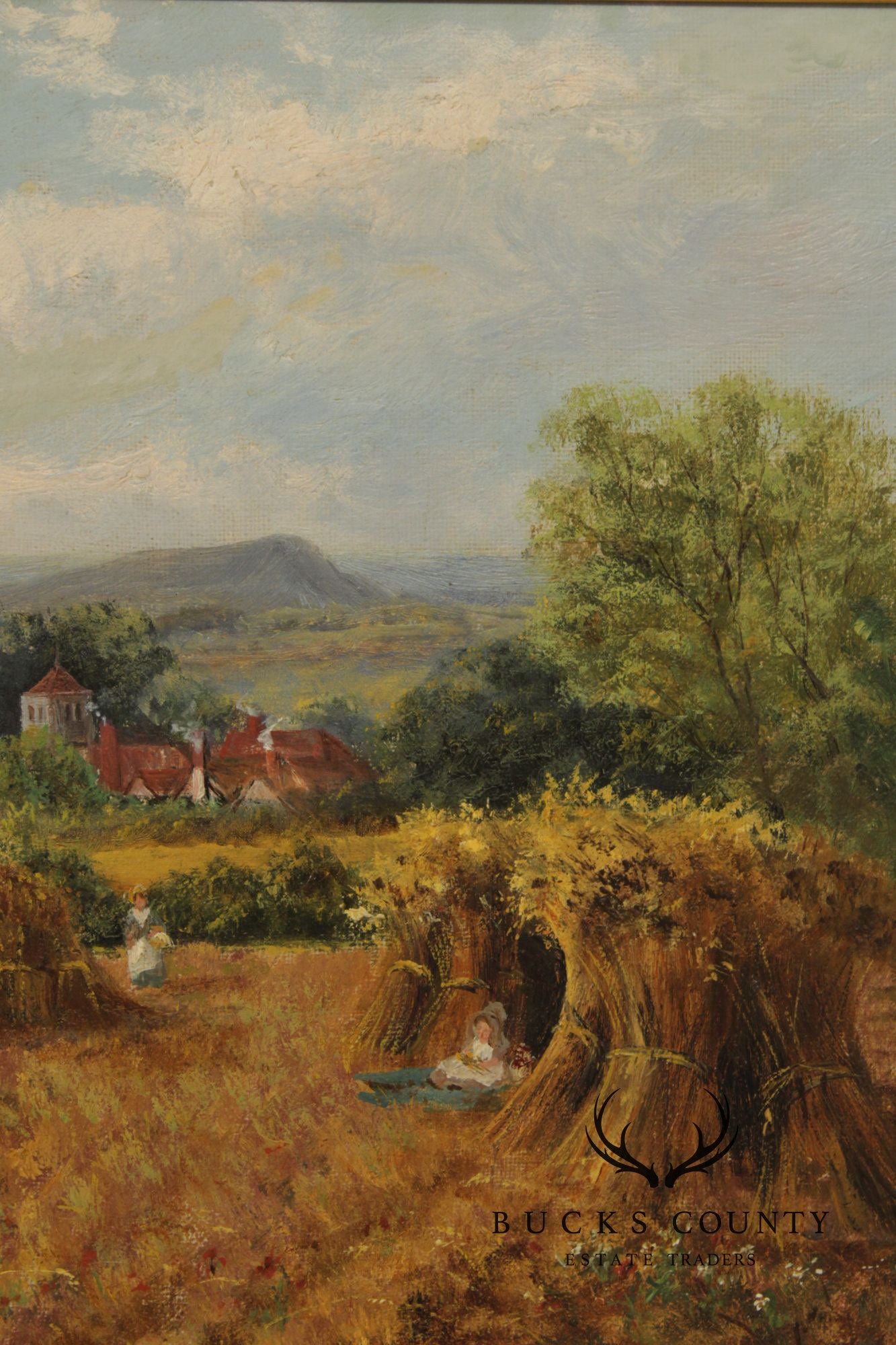 Kate E. Foster Oil Painting, 'Hayfield'