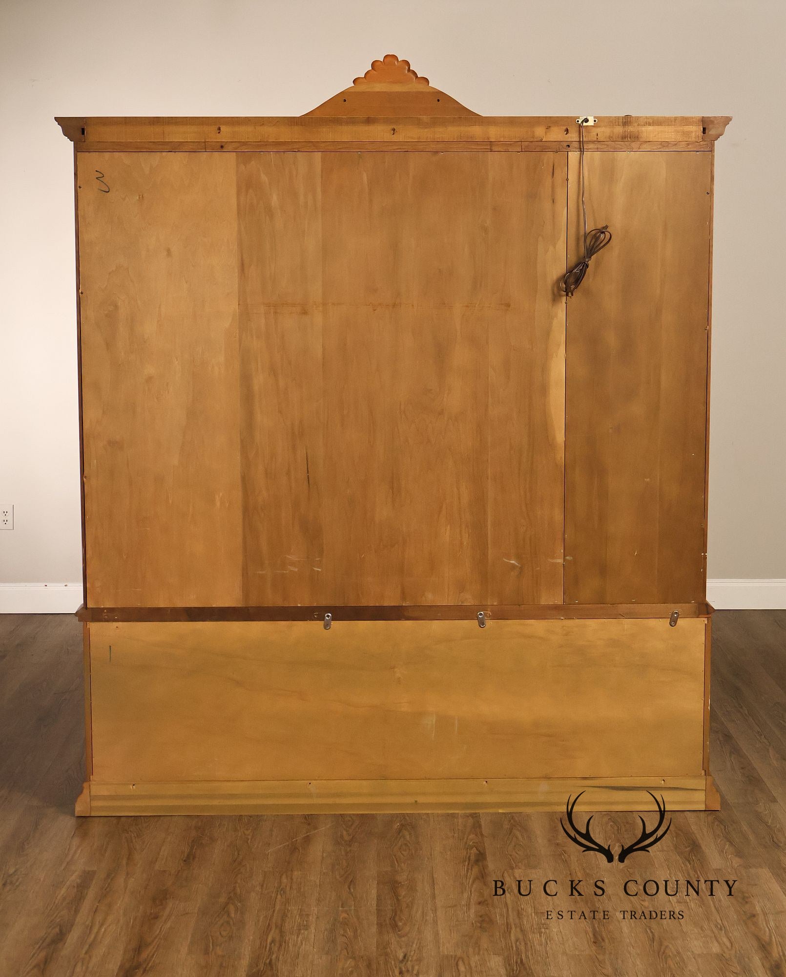Century Furniture French Provincial Style Fruitwood Lighted China Cabinet