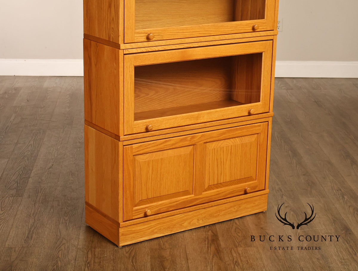 Amish Made Oak Five Stack Barrister Bookcase