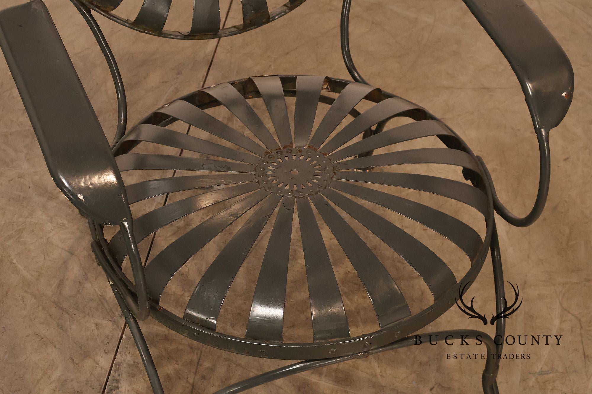 Francois Carre Outdoor Patio Sunburst Armchair