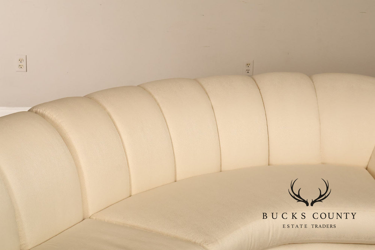 Thayer Coggin Post Modern Curved Sectional Sofa