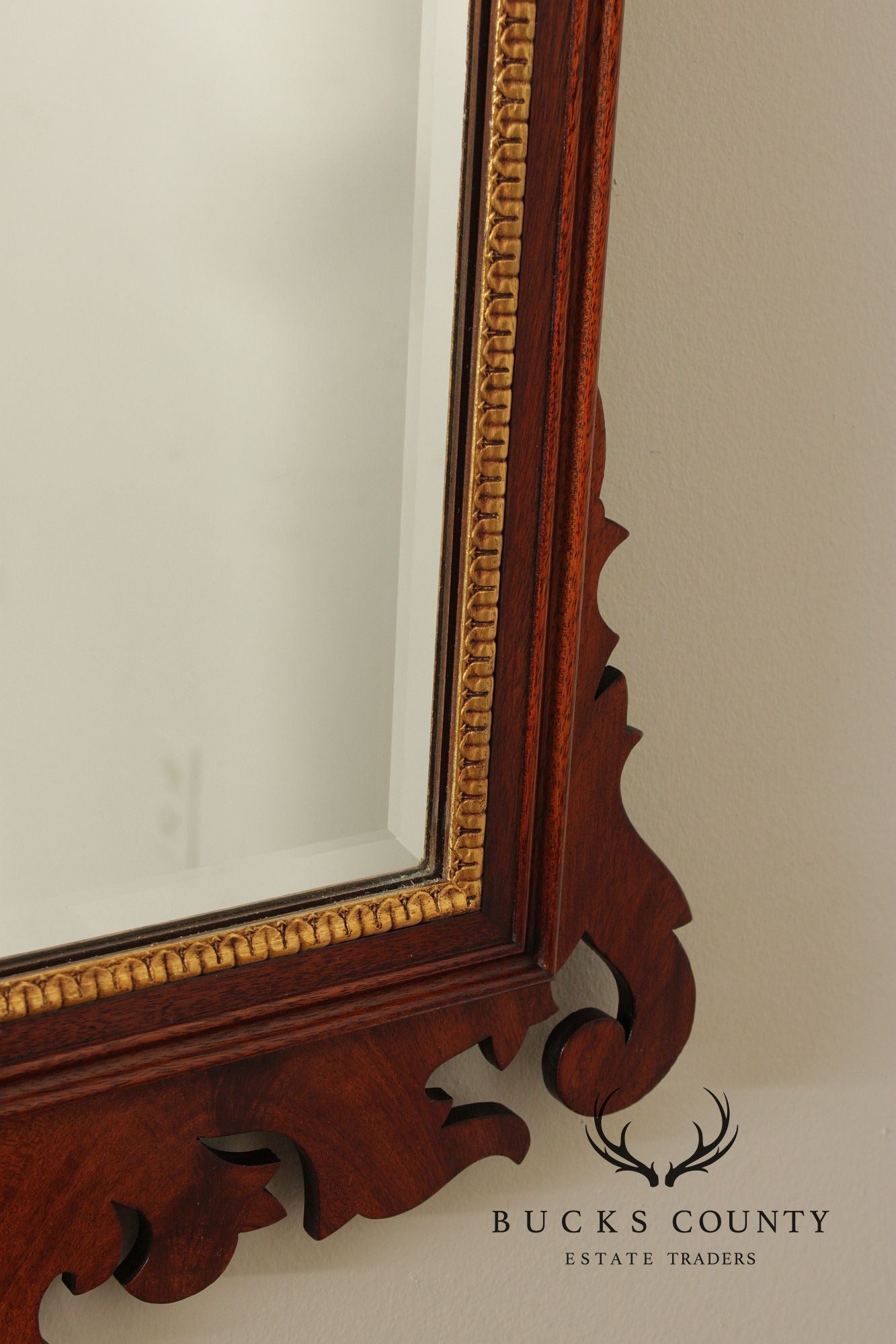 Henkel Harris Chippendale Style Mahogany Wall Mirror