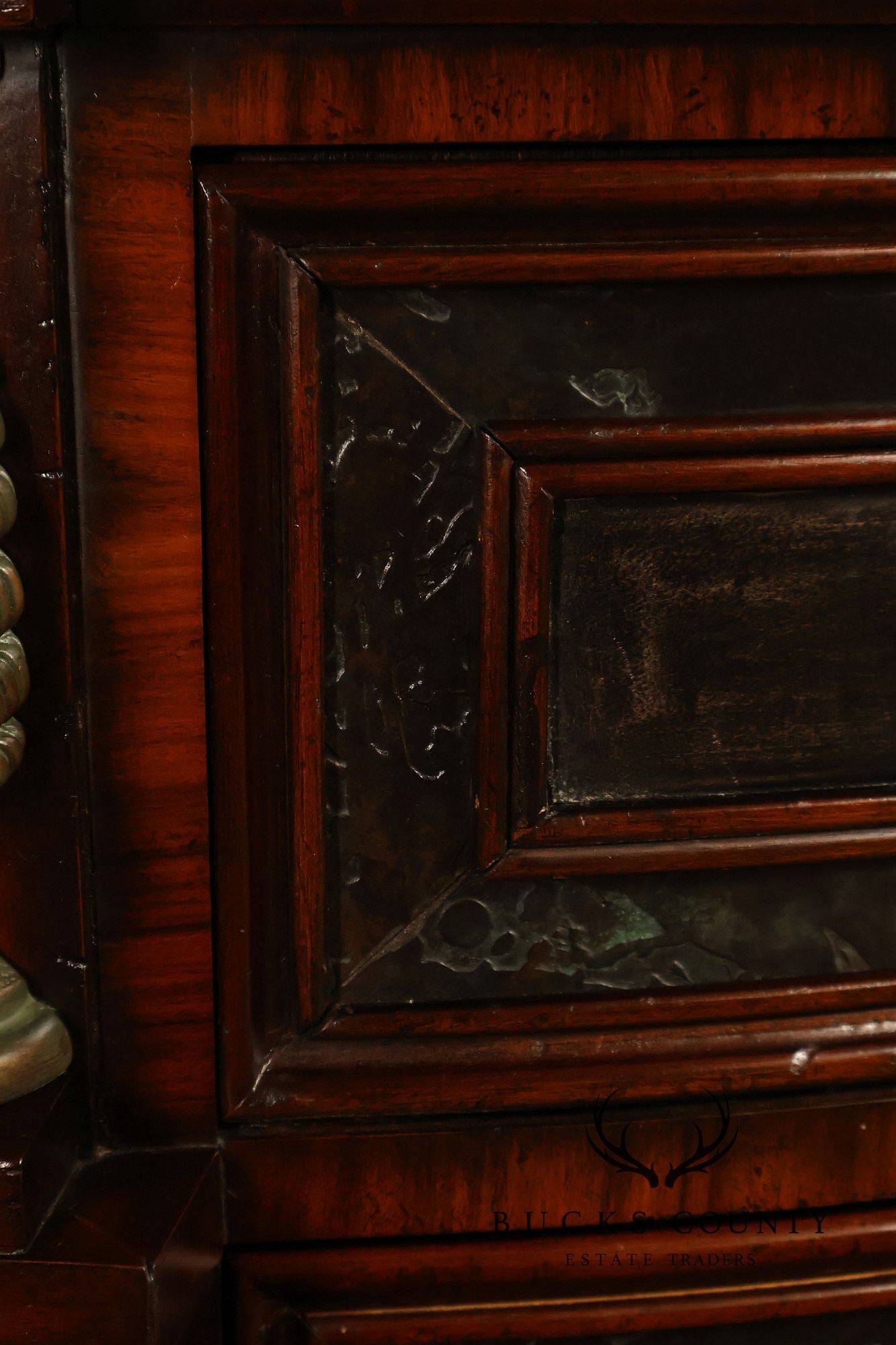 Maitland-Smith Pair Of Mahogany Three Drawer Chest Nightstands
