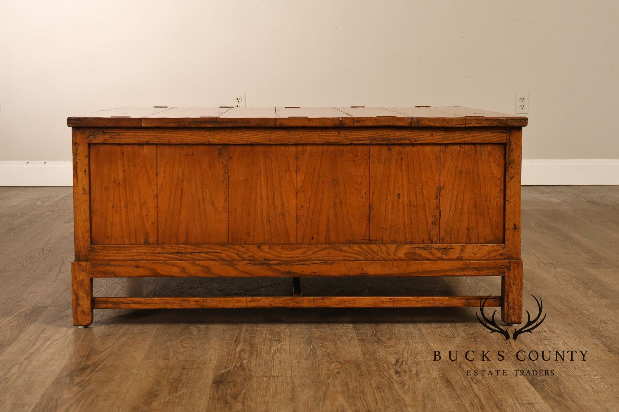 Guy Chaddock Antiqued Oak Storage Coffee Table